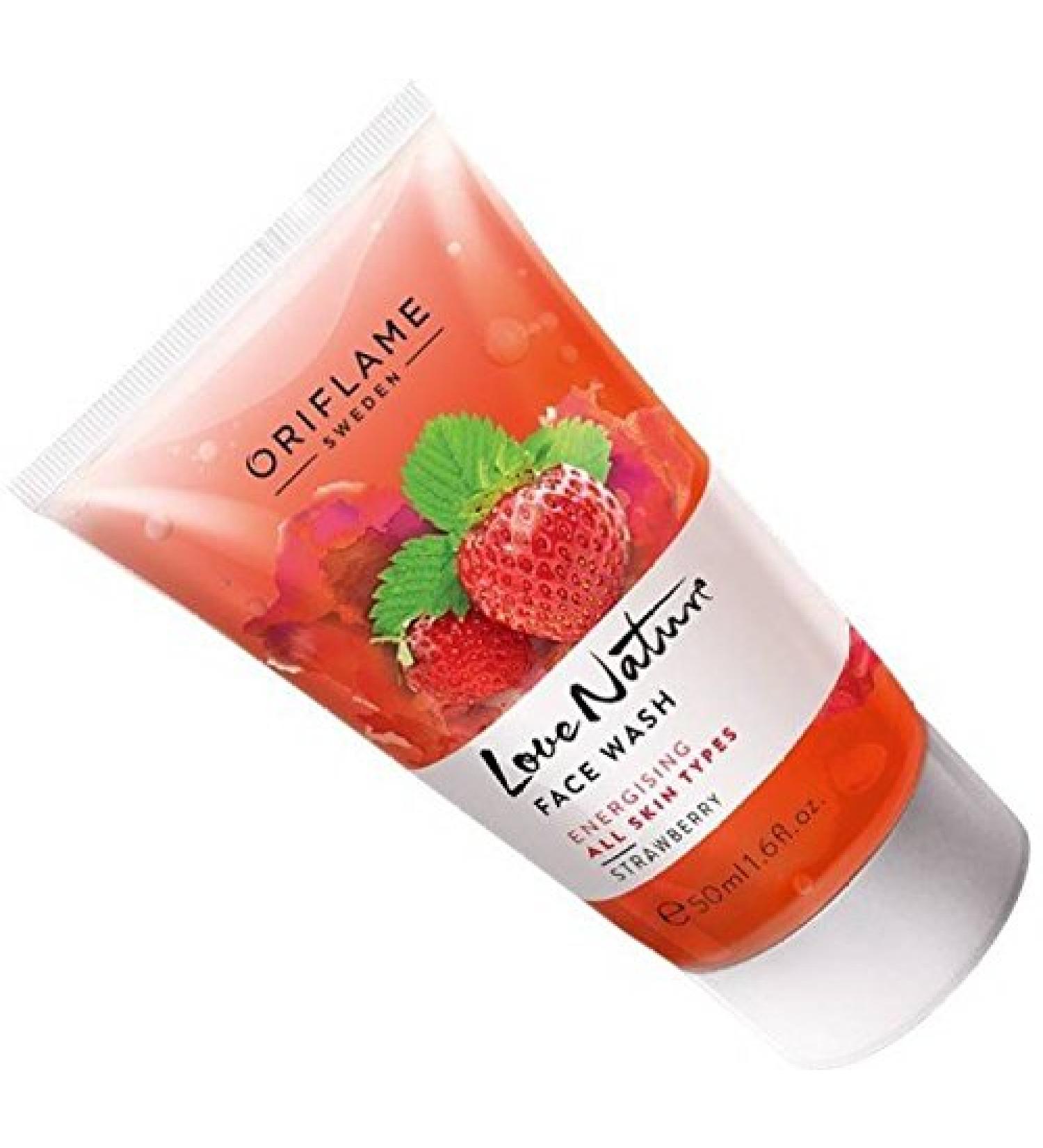 Oriflame Sweden Love Nature Strawberry Face Wash (50 ml)