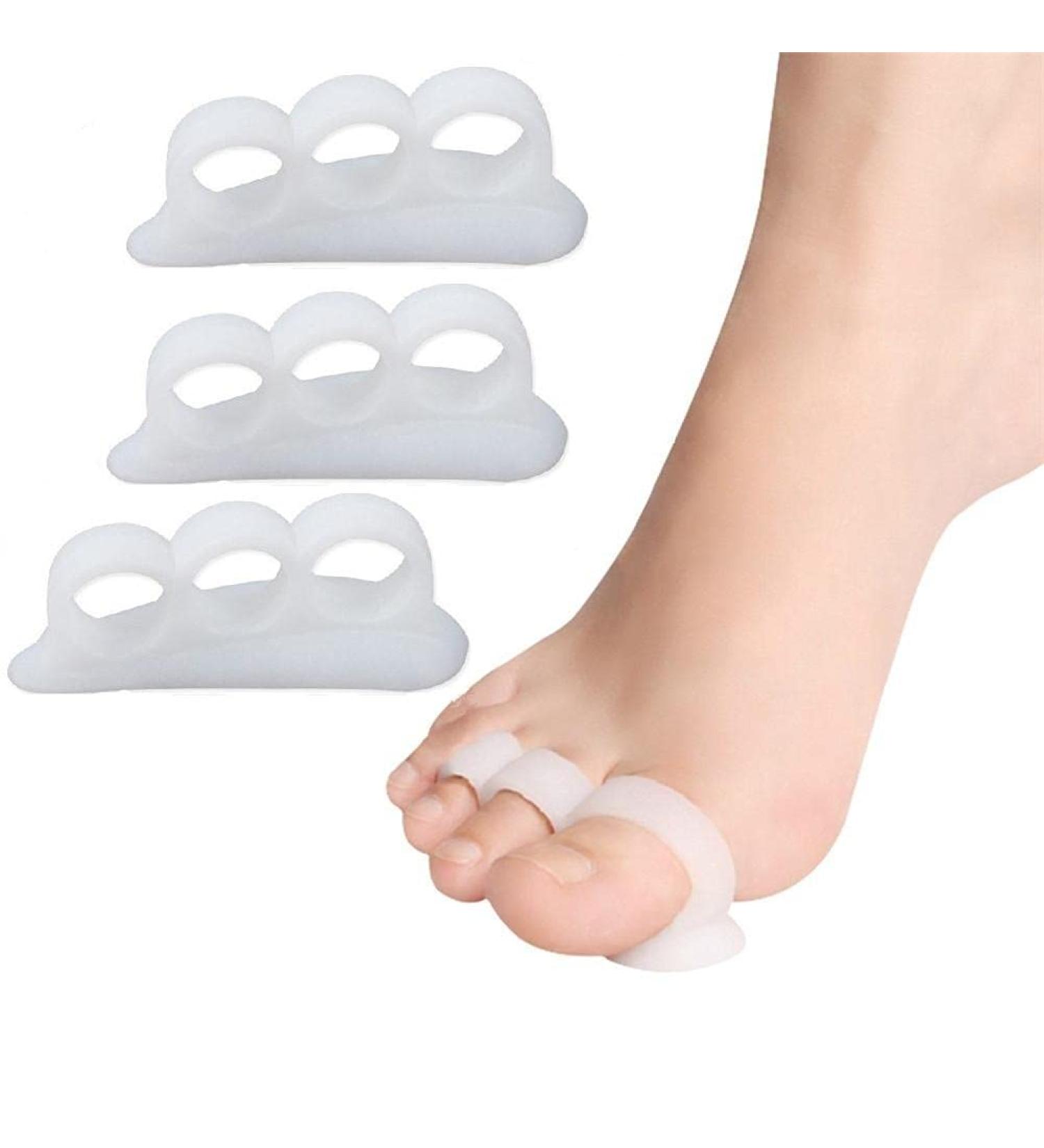 Buy Hammer Toe Corrector & Cushion | Soft Gel Toe Spreader & Separator - Reduce Pain & Prevent Hallux Valgus (4 Pack) - Buy Online on GoSupps.com