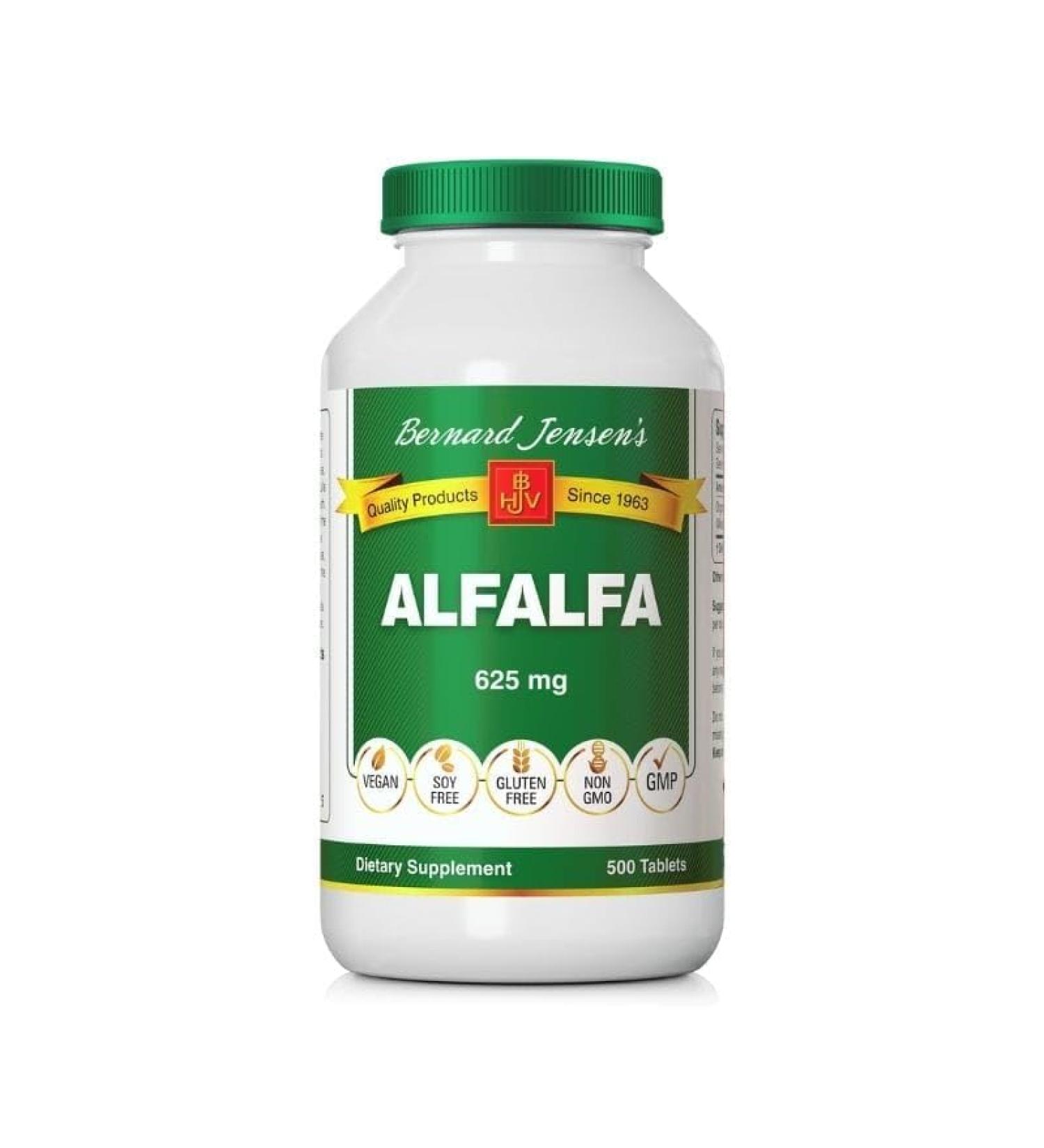 Alfalfa Leaf 550 mg 500 Tabs - Bernard Jensen