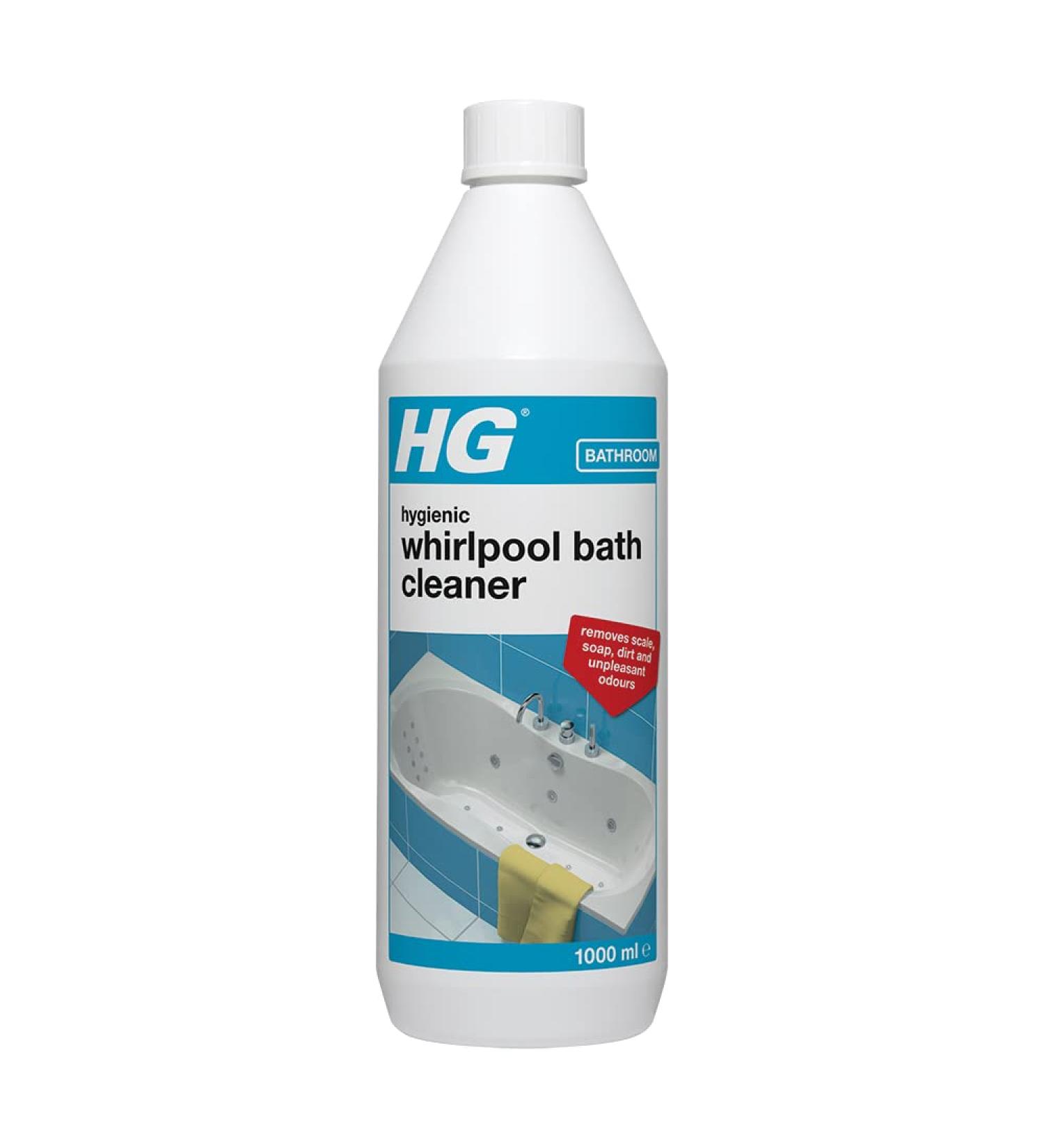 HG Hygienic Whirlpool Bath Cleaner - 1L | Effective Jacuzzi & Hot Tub Cleaner | Removes Scale, Grease, Soap, Oil & Odours - Buy Online on GoSupps.com