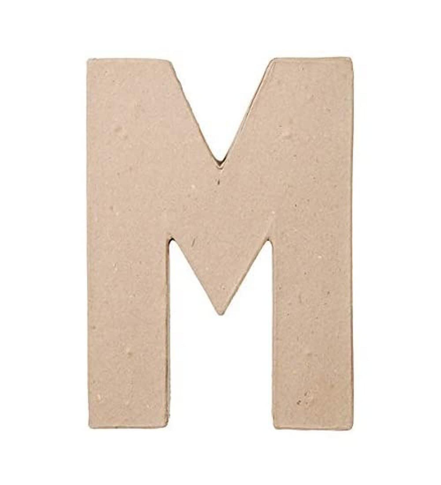 Darice Paper Mache Letter - M - 8 x 5.5 x 1 inches