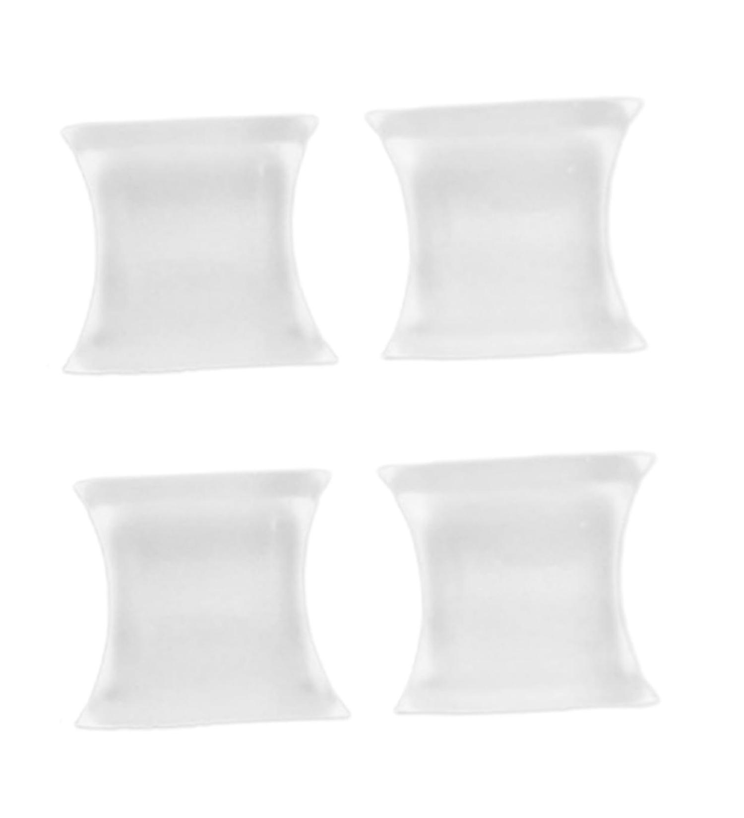 Lurrose Silicone Toe Valgus Separators - 2 Pair H-Shaped Splitter Bunion Corrector | Foot Adjuster & Protector - White 3x2.8cm - Buy Online on GoSupps.com
