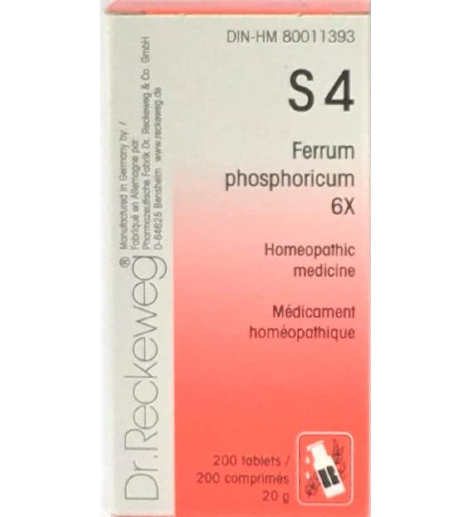 Buy Dr. Reckeweg S4 Ferrum Phos 6X - Fast International Shipping | Homeopathic Remedy for Health - Buy Online on GoSupps.com