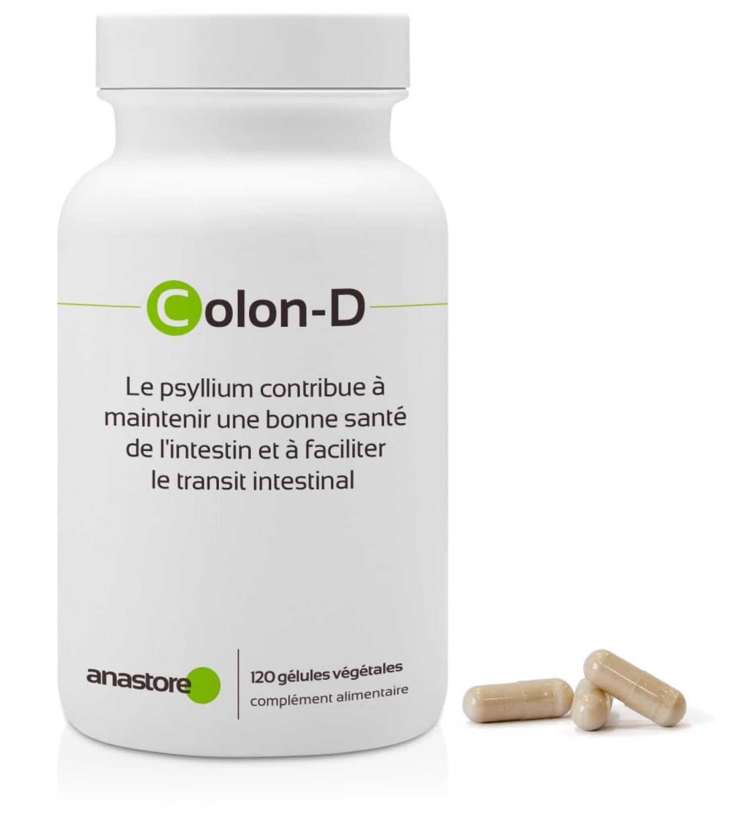 Colon-D 450 mg / 120 Capsules - Lactic Bacteria Psyllium Grape and Acerola - Digestion - Buy Online on GoSupps.com
