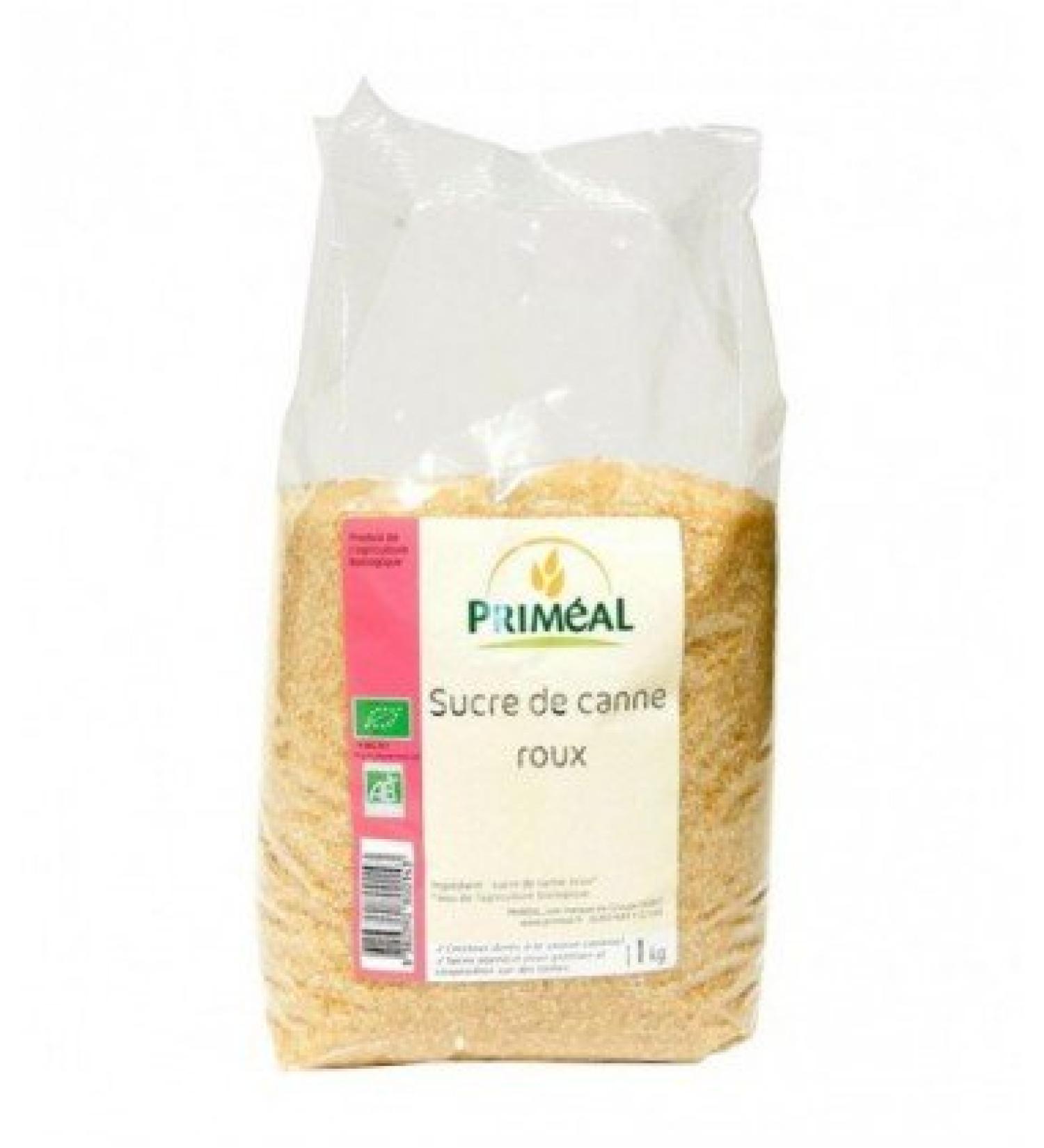 Priméal Red Cane Sugar - Organic - 1 kg - 1 Unit