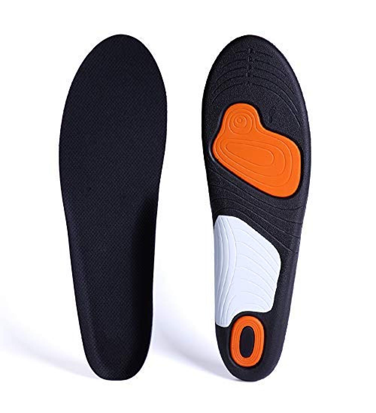 Orthotic Arch Support Insoles for Men- Women - Sports - Work Boots - Orange (Size 8-13) - Buy Online on GoSupps.com