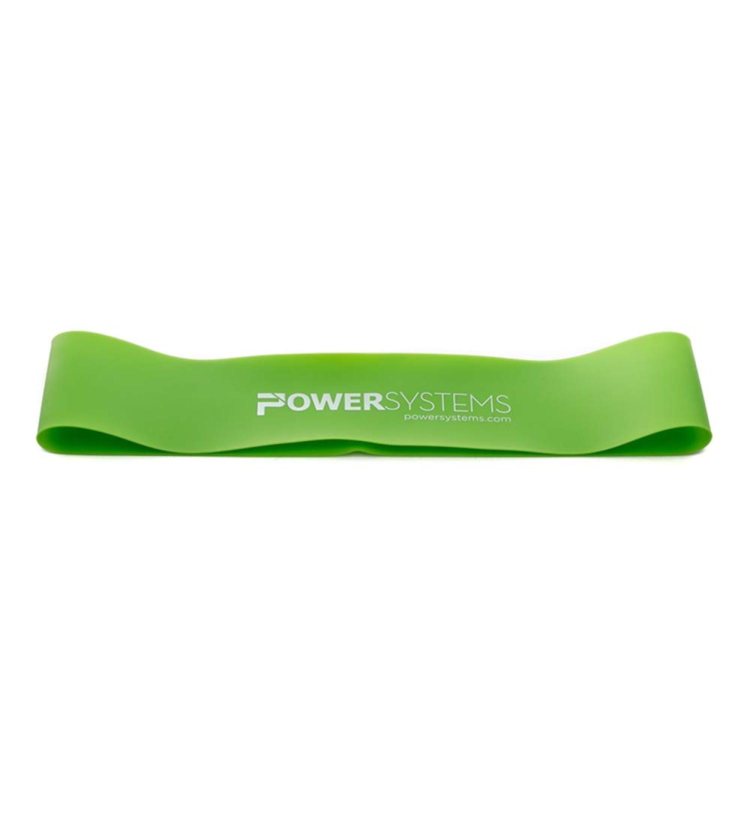 Power Systems Versa Loops Resistance Bands for Personal Training Ideal for Short Limited Movements 12" in Diameter Green Light Resistance Single Unit