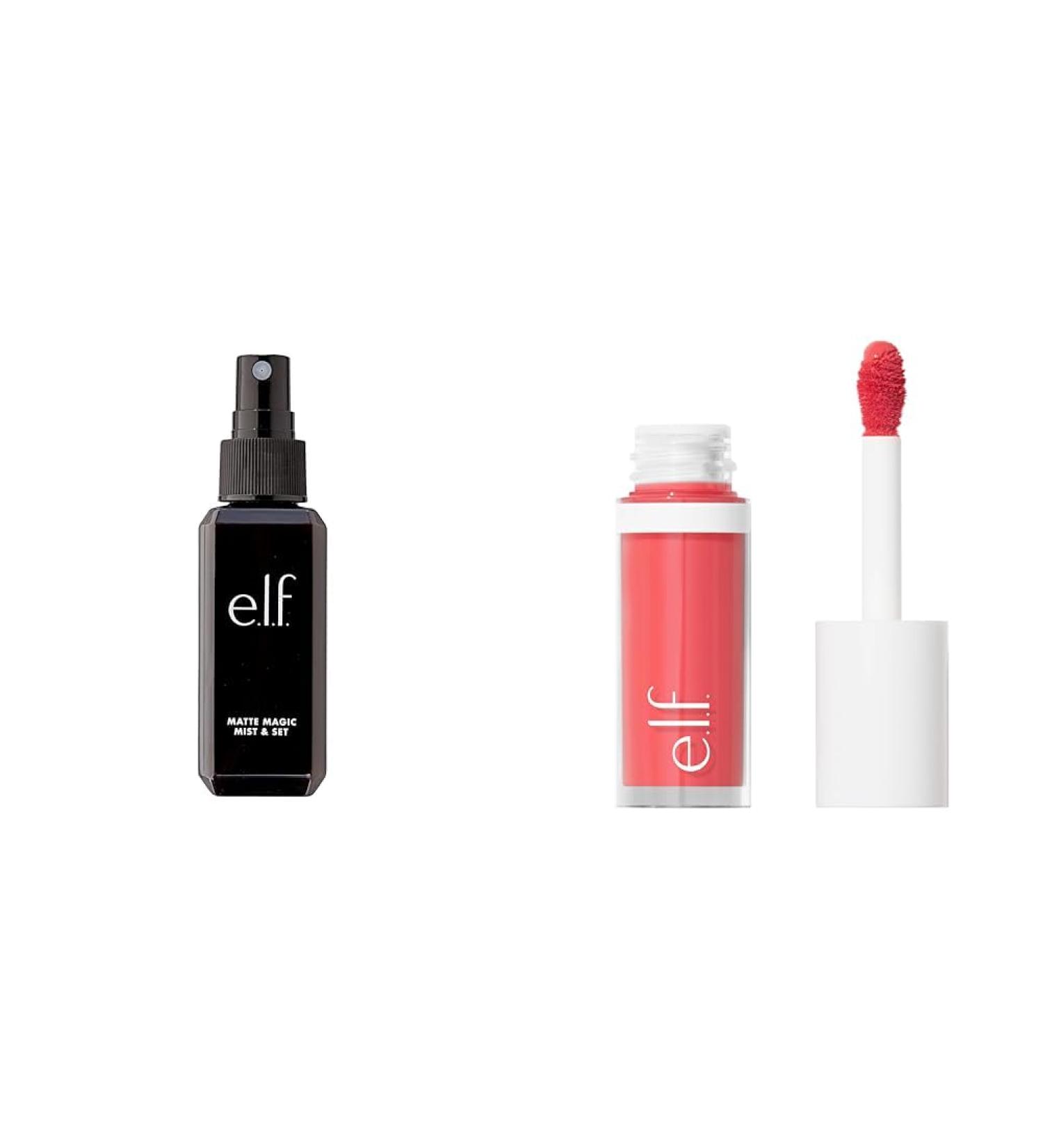 e.l.f. Matte Magic Mist & Set - Small Lightweight & Camo Liquid Blush Long-Lasting Liquid Blush For High-Pigment Colour Creates A Soft Dewy Finish Vegan & Cruelty-Free Pinky Promise Set + Liquid Blush - Buy Online on GoSupps.com