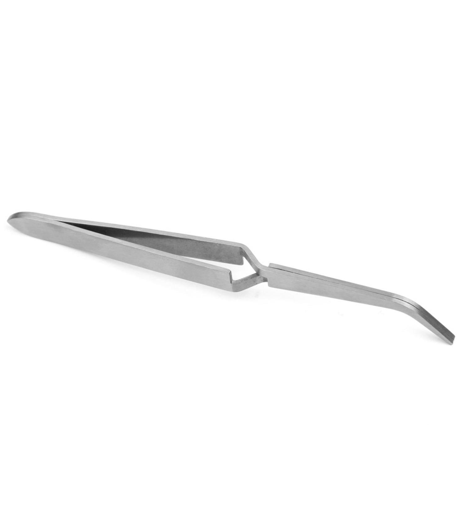 RHX Stainless Steel Angle Tipped Curve Acrylic Manicure Nail Polish Art Pincher Tweezer Gems Pearls Rhinestones Decorations Makeup Picking Clipper Nipper Tool - Buy Online on GoSupps.com