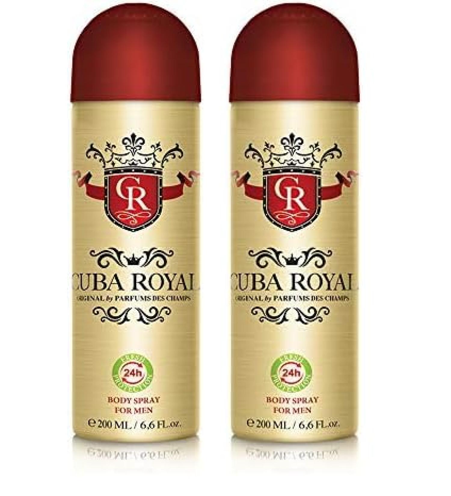 Cuba Royal Men Body Spray 6.6 oz (Pack of 2) Modern Pack of 2
