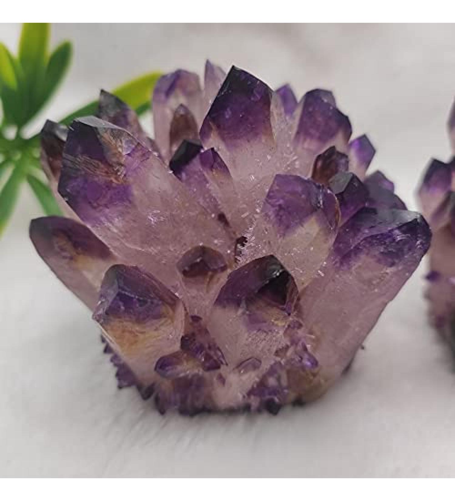 Natural Amethyst Cluster raw Stones geode Reiki Quartz Crystal Minerals Gemstone Remove Negative Home Goods (Size : 300-400g) - Buy Online on GoSupps.com