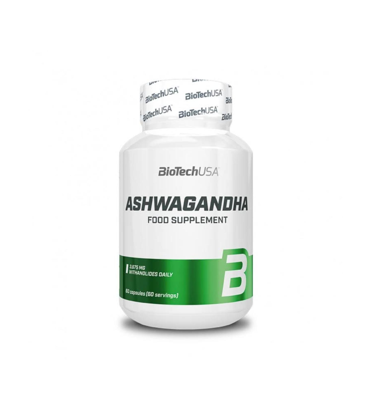 BioTechUSA Ashwagandha | Ashwagandha Root Extract Capsules | Immune Support & Stress Relief | 60 Softgels - Buy Online on GoSupps.com
