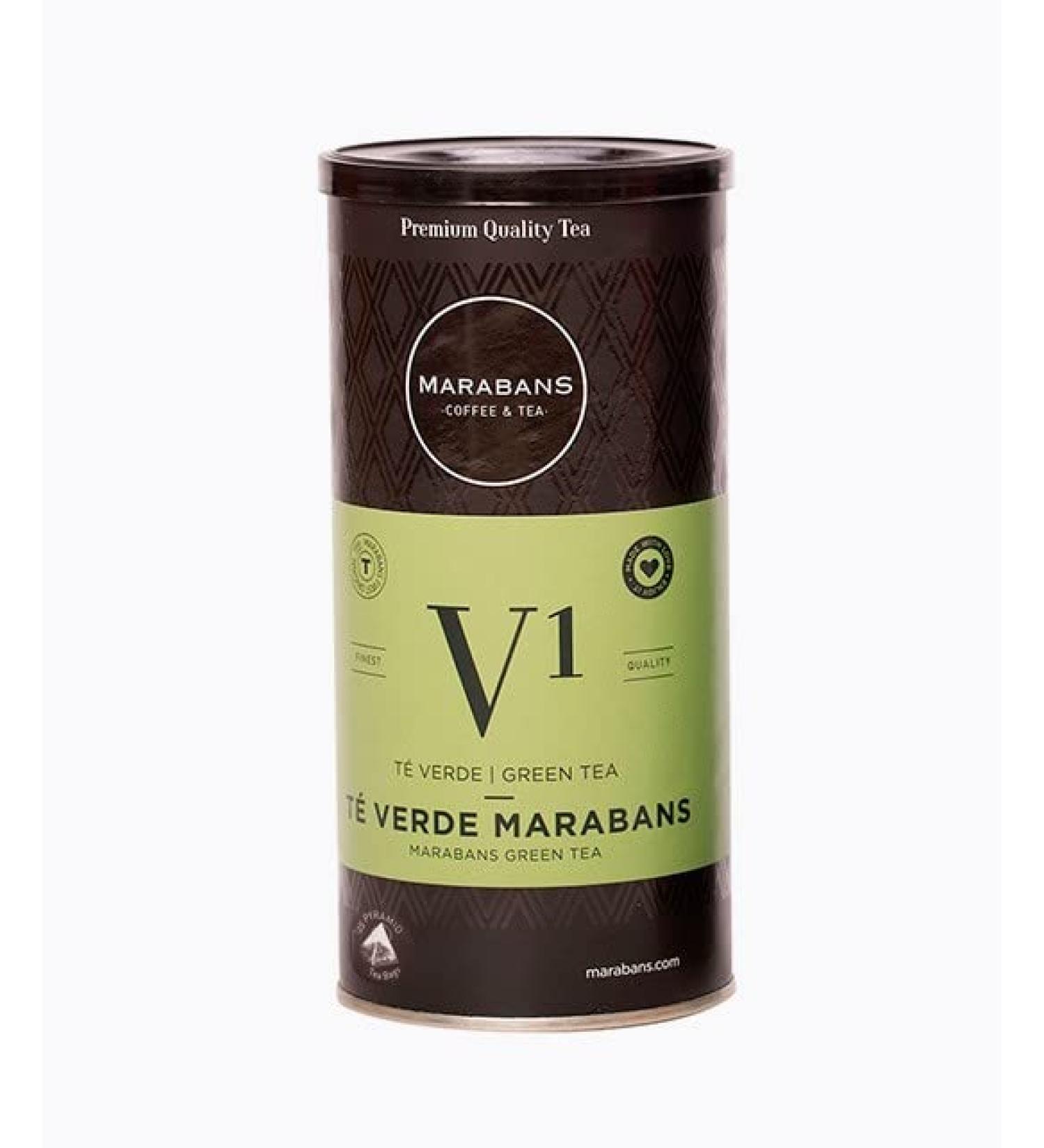  Marabans Coffee & Tea Maraban Green Tea in pyramids. Jar of 25 bags (pyramids) - Buy Online on GoSupps.com