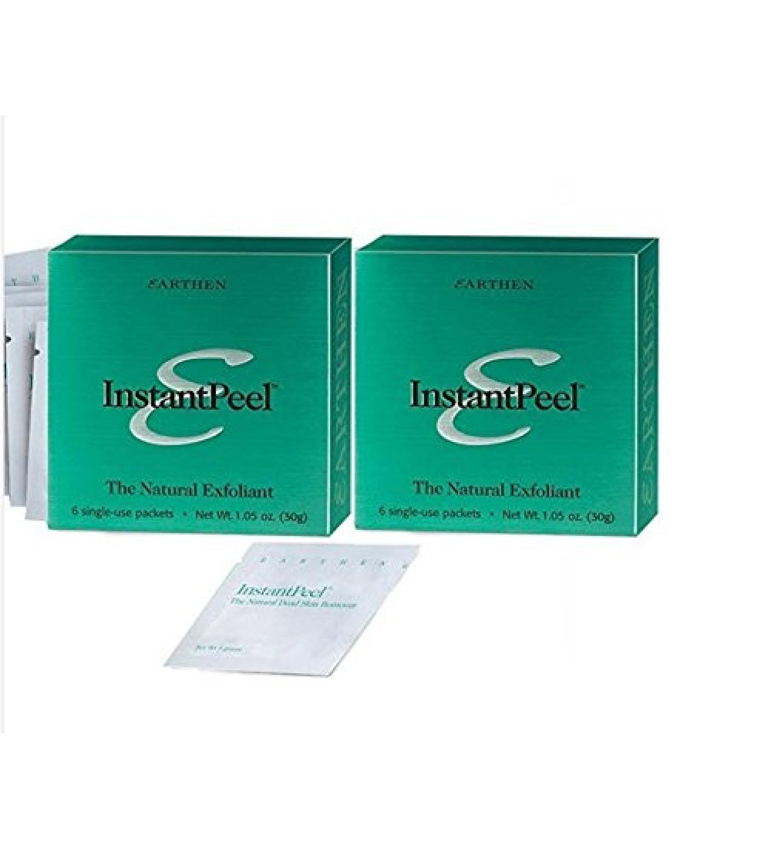 Earthen SkinCare InstantPeel Natural Dead Skin Remover Exfoliant - Hypoallergenic & Safe for Sensitive Skin - 6 Packets/Box (2-Pack) - Buy Online on GoSupps.com