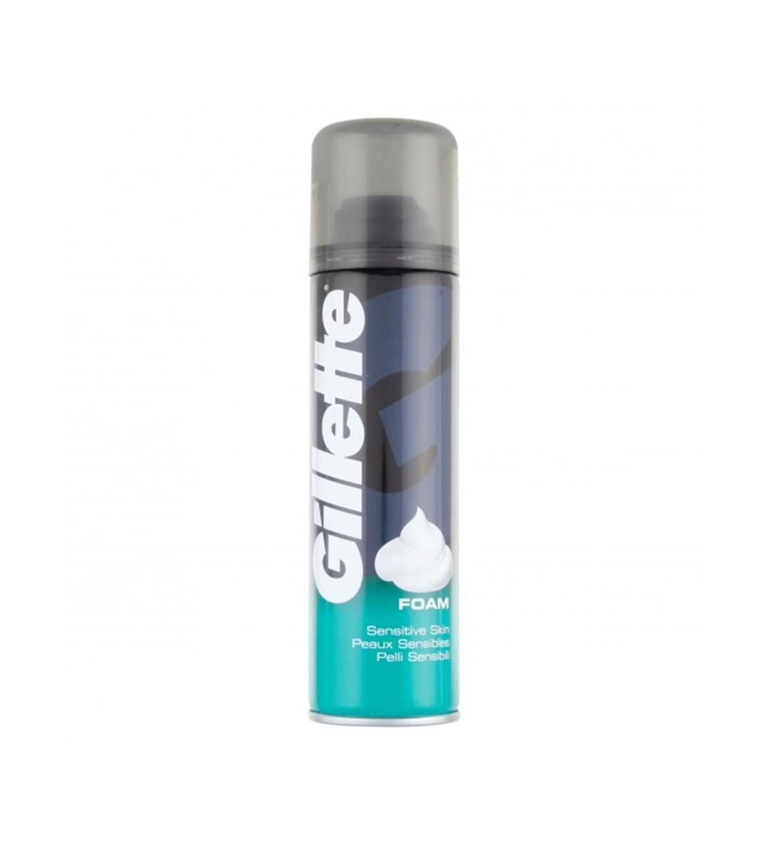 Gillette Classic Sensitive Skin Men's Shaving Foam 200ml - Gentle Shaving Solution for Sensitive Skin | International Shipping - Buy Online on GoSupps.com
