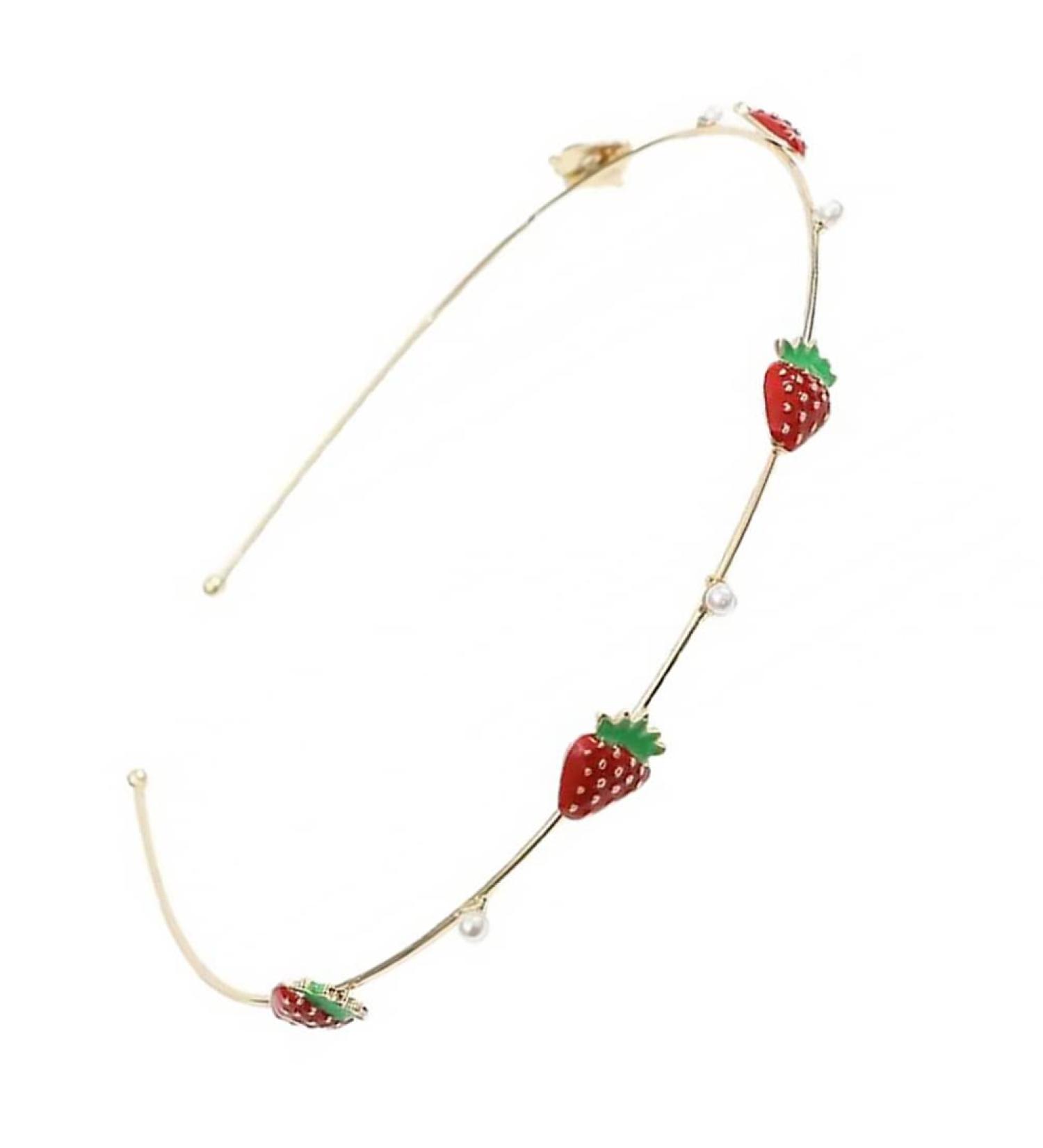 Holibanna Strawberry Headband - Stylish Metal Hair Hoop for Women & Girls | Perfect Headdress for Any Occasion - Buy Online on GoSupps.com