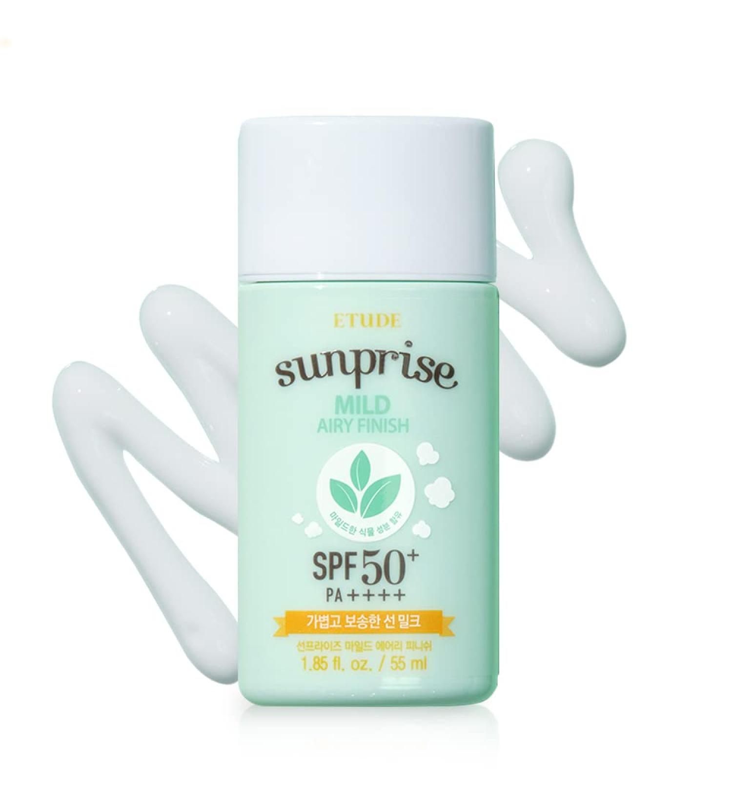 ETUDE HOUSE Sunprise Mild Airy Finish Sun Milk SPF50+ | PA+++ | Sebum-Free 100% Mineral Sunscreen - Buy Online on GoSupps.com