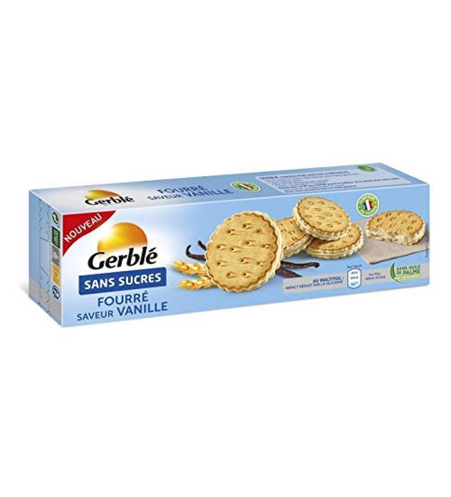 GERBLÉ - Sugar-Free Vanilla Filled Biscuits 185G - Pack of 3 - free delivery