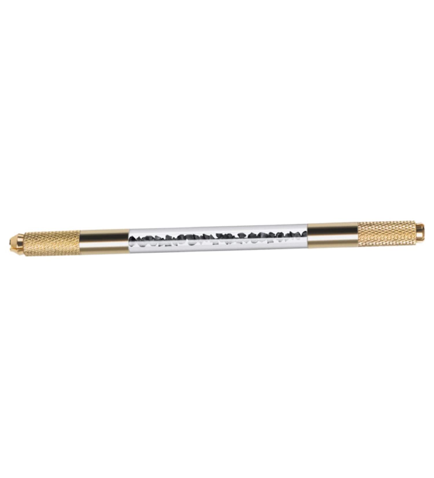 IWOWHERO Eyebrow Pencil Eyebrow Chic Pens Salon Needles Dual-heads Headed Pen Tip Handle Rhinestone Microblade Microblading 1 count (Pack of 1) Black - Buy Online on GoSupps.com