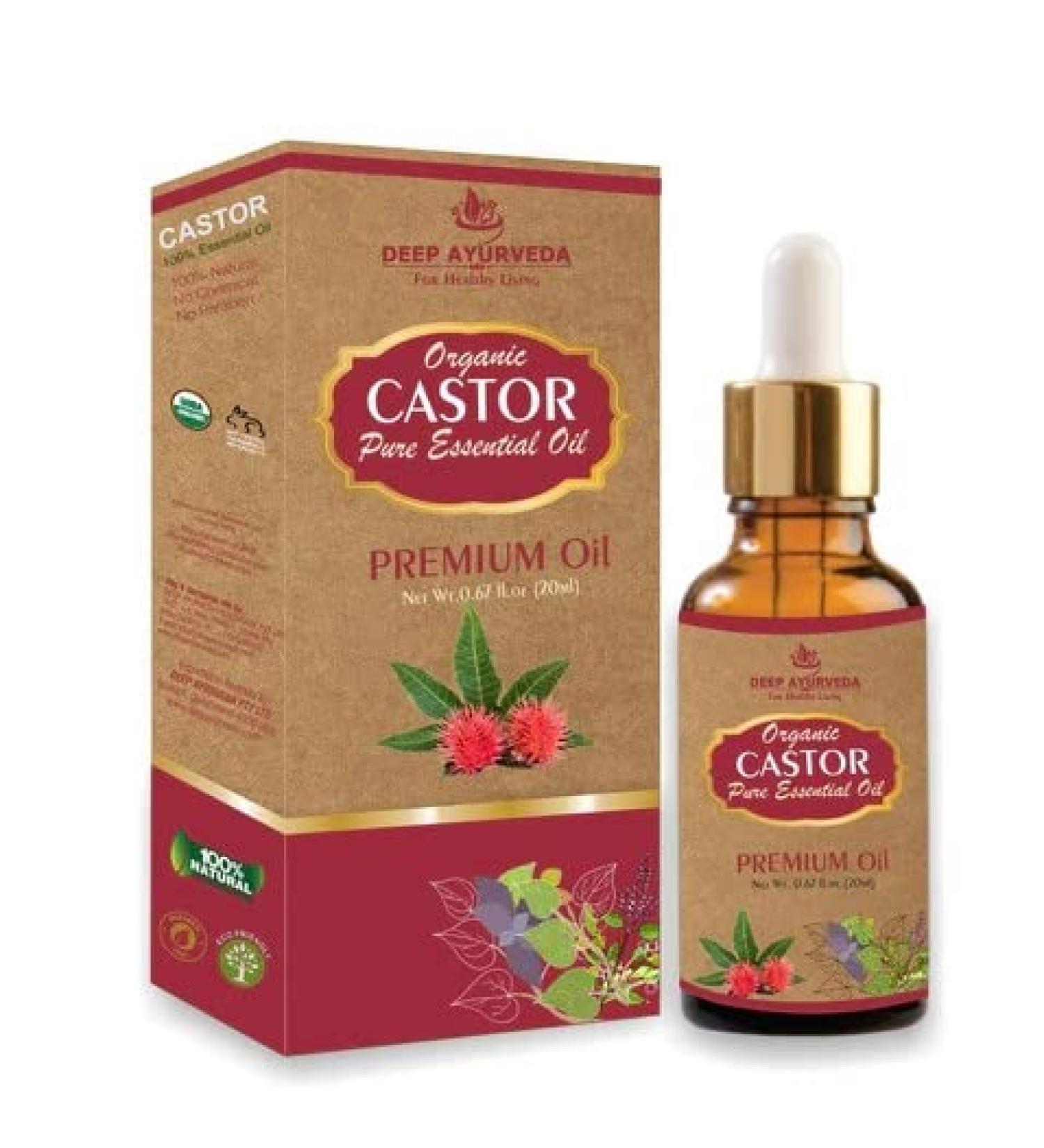 DEEP AYURVEDA Castor Oil | Rich in Laxative Anti Inflammatory and Skin Health Properties | 100 ml Pack