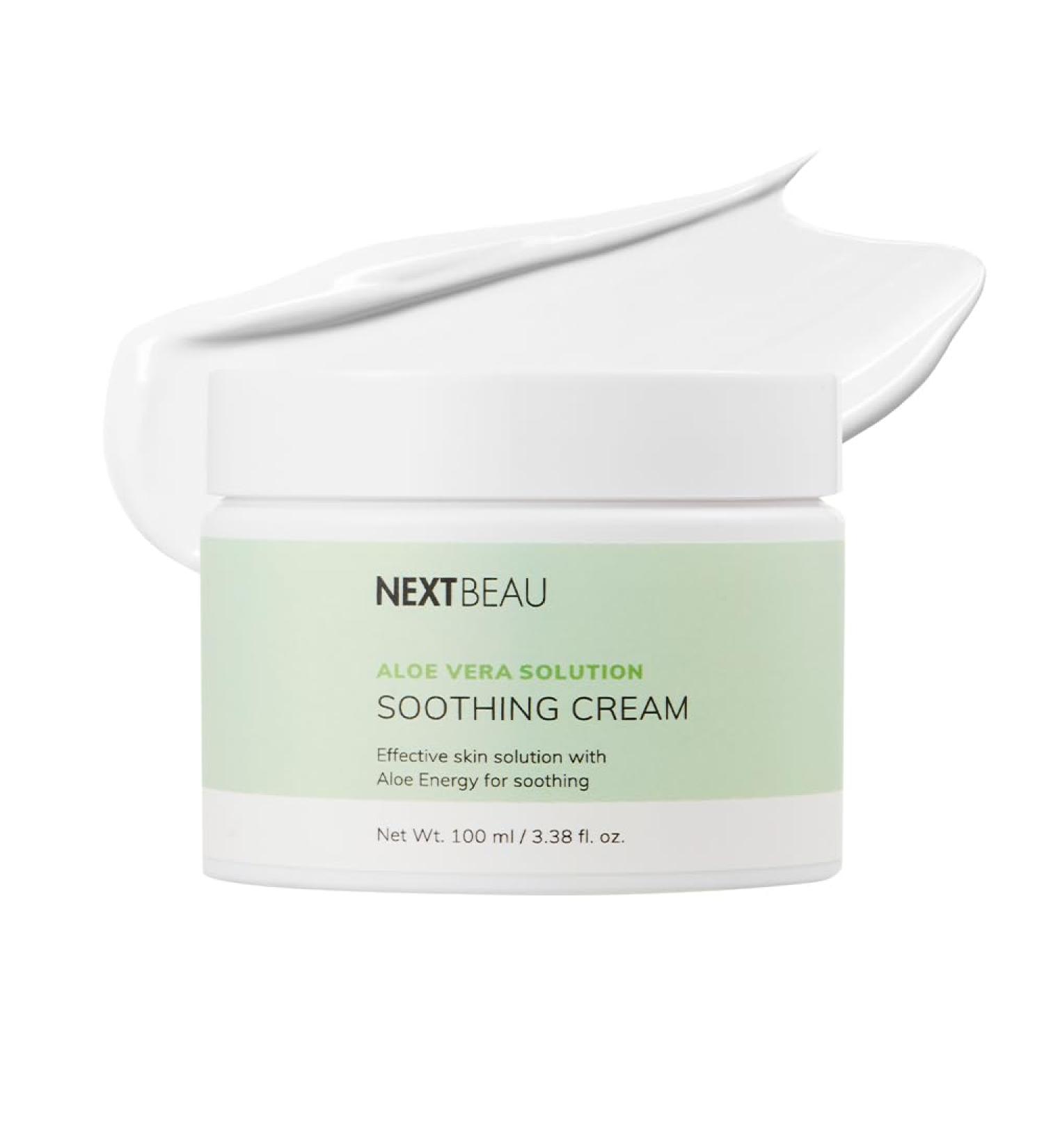 Aloe Vera Solution Soothing Cream 10.48 fl. oz - Hypoallergenic Moisturizer for Dry Skin | Korean Skincare - Buy Online on GoSupps.com