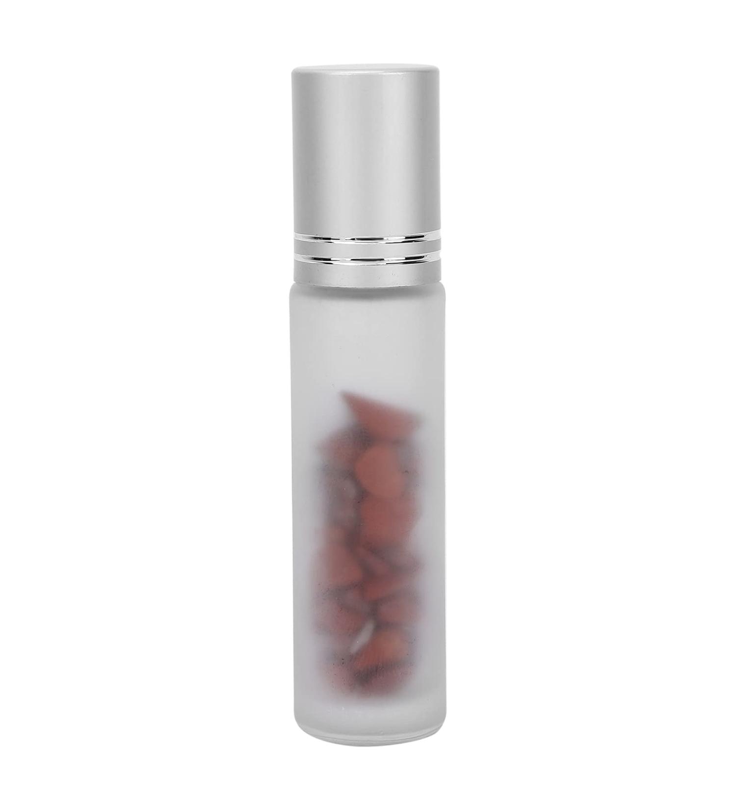 LEUYA Glass Roll-on Bottles - Frosted 10ml Essential Oil Roller Bottles with Natural Stones for Aromatherapy - International Shipping Available - Buy Online on GoSupps.com