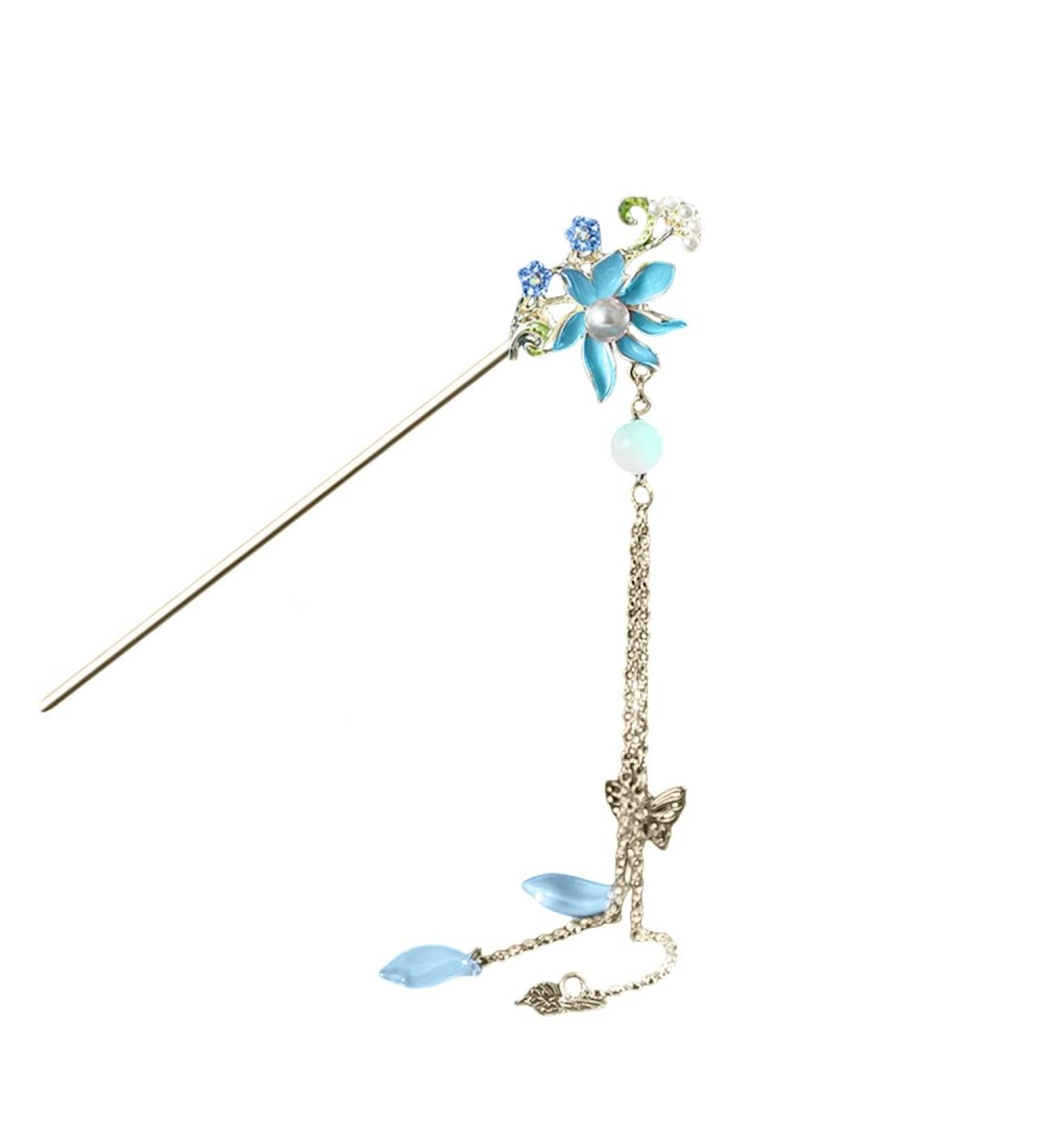 URFEDA Chinese Hair Stick Lotus Flower Hair Clips Shiny Metal Hair Sticks Rhinestone Hair Chopsticks Vintage Hair Stick Elegant Hair Sticks Fashion Hair Stick Hair Accessories for Women Girls - Buy Online on GoSupps.com