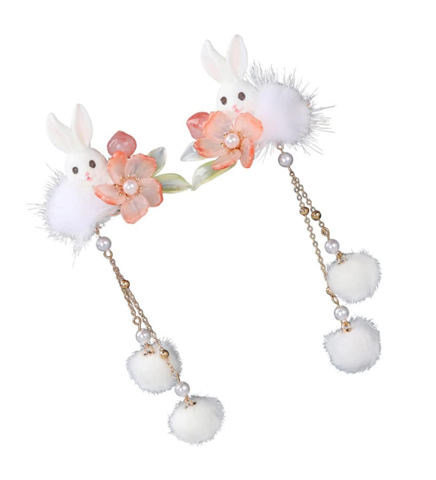 jojofuny 1 Pair Bunny Hairpin Alligator Hair Clips Sparkly Hair Accessories Kids Hairpins Hanfu Hair Ornaments Hair Barrettes Kids Hair Accessories Chinese Style Plush China Child - Buy Online on GoSupps.com