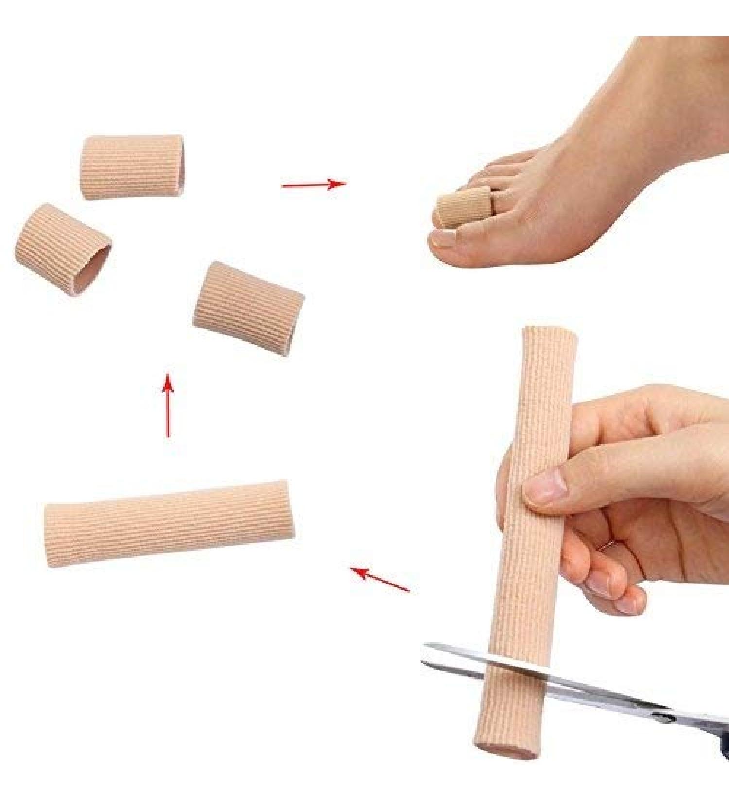 2X Gel Toe Tube Bandage - Softens & Relieves Soreness, Corns, Calluses, Bunion, Blister Pain - 15cm/5.9in - Buy Online on GoSupps.com