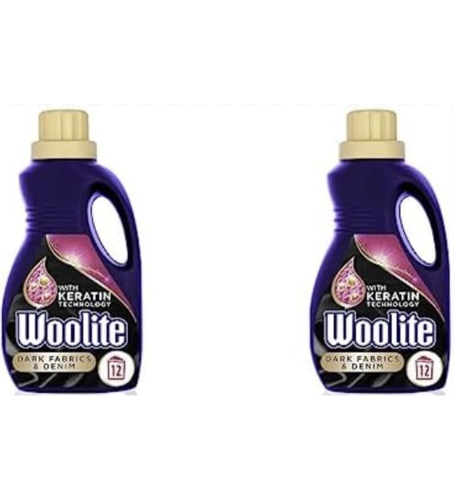 Laundry Detergent Liquid Dark Fabrics & Denim Hand & Machine Wash 750ml Pack of 2