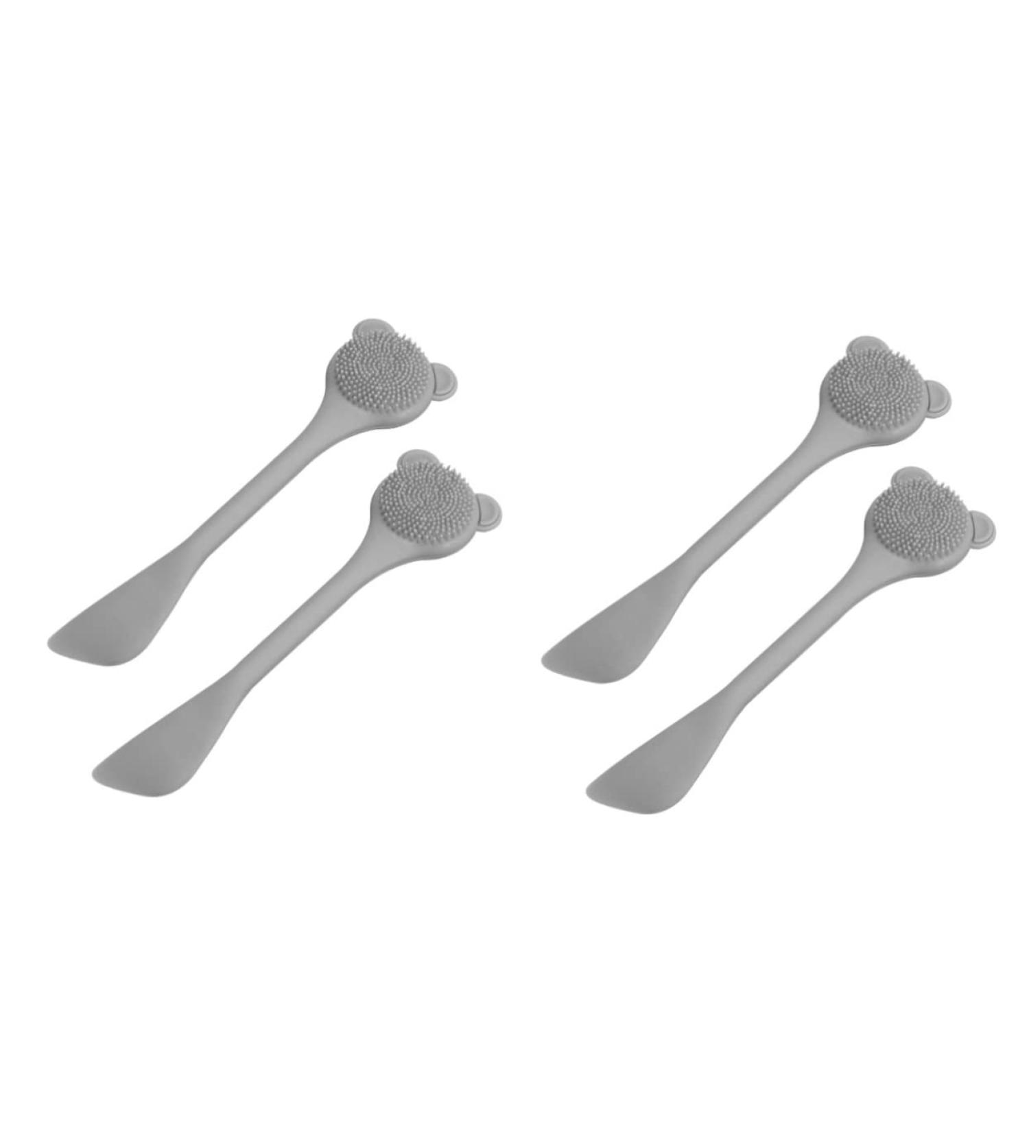 Beaupretty Cleaning Brush 4 pcs Silicone Brush Nasal Wash Brush Grey Silicone Cleaning Facial Cleansing Tool Skin Care Brush Nose Cleaner Brush Nasal Brush Double Sided Beauty Tools - Buy Online on GoSupps.com