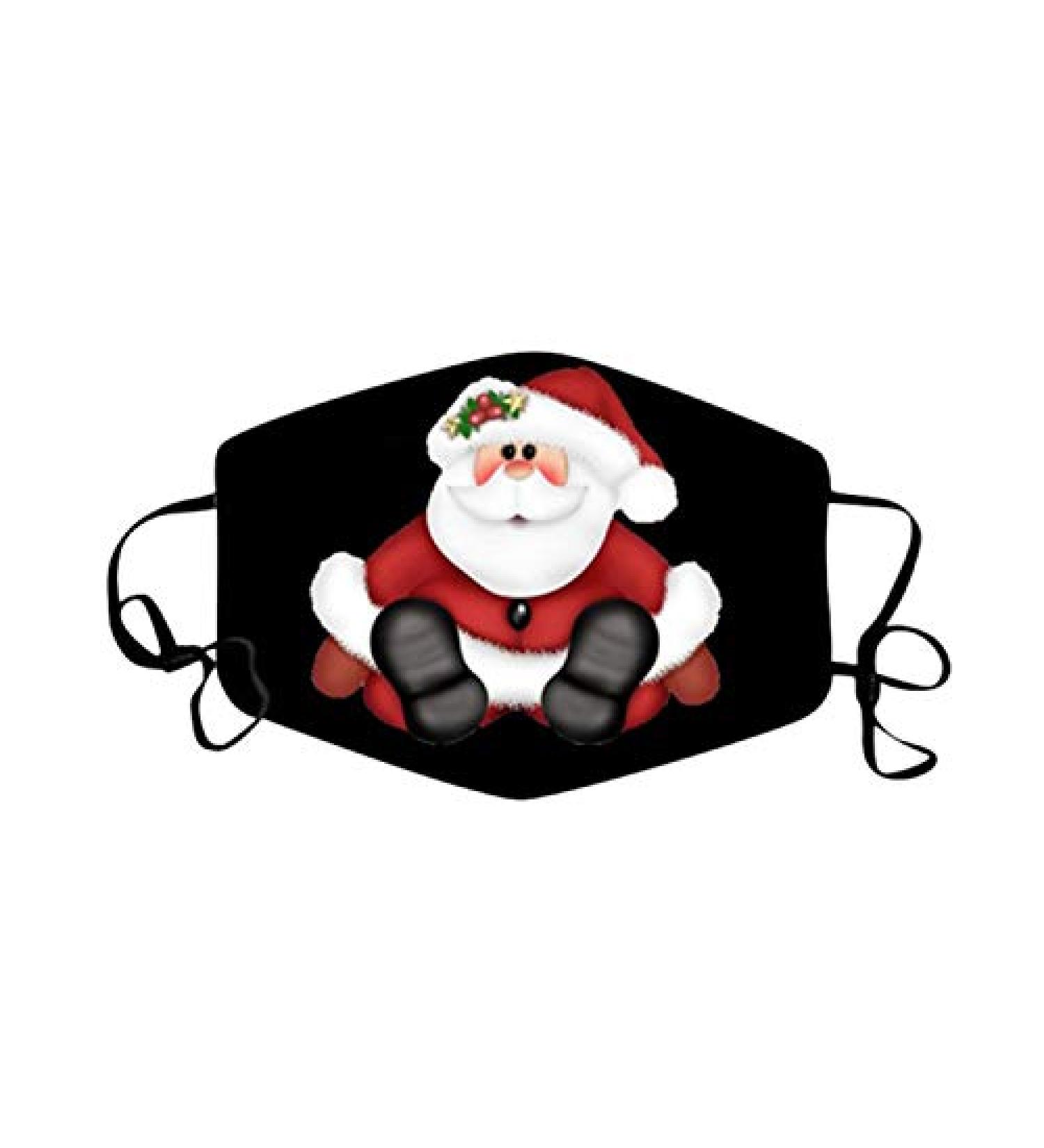 1 Pieces Adults Protect_Cover_Mask Washable Reusable Christmas Print With Filter Pocket Adjustable Earloops (N) - Buy Online on GoSupps.com
