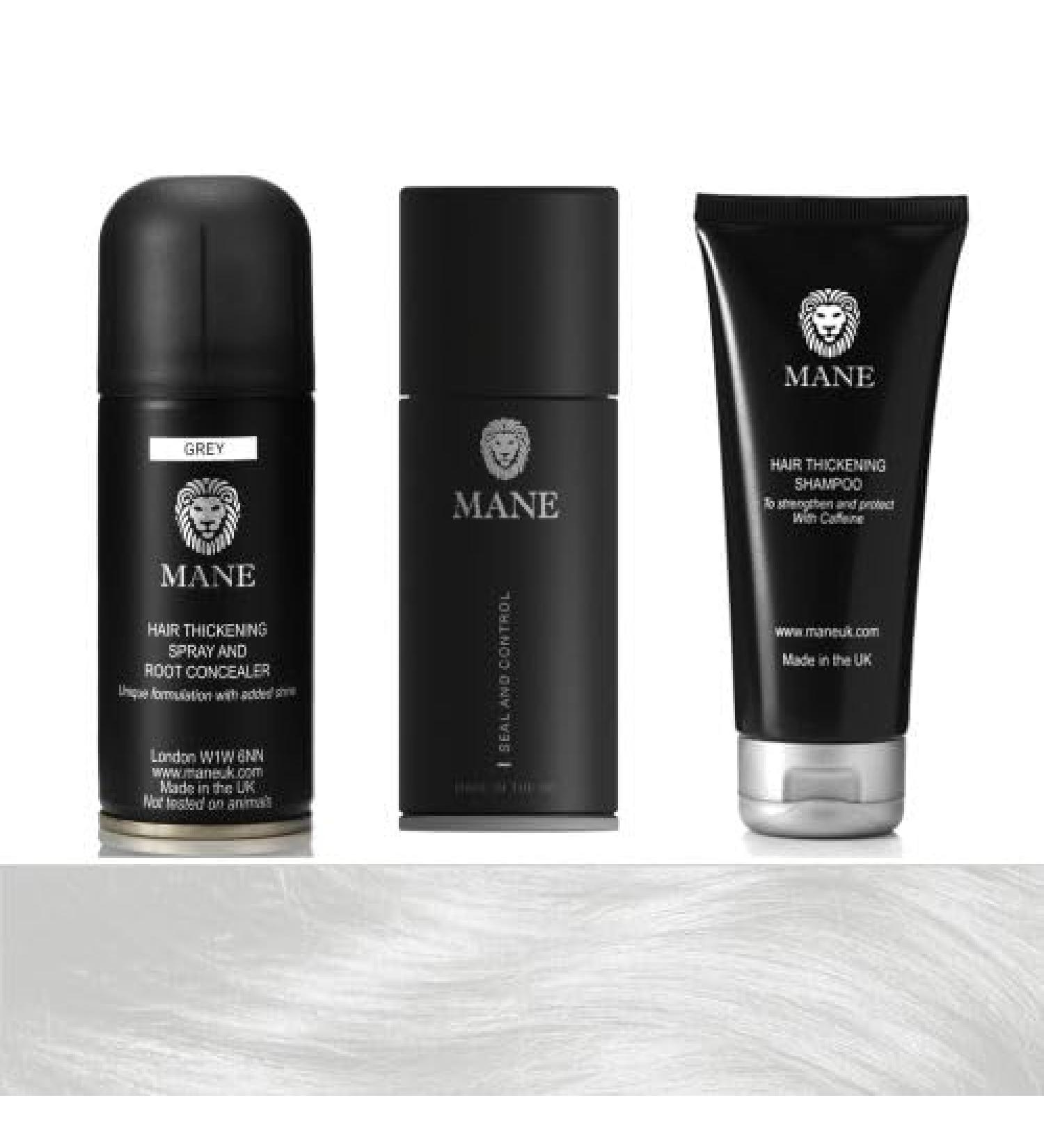  MANE Mane 100ml thickening shampoo and 100ml Seal and Control (grey) - Buy Online on GoSupps.com