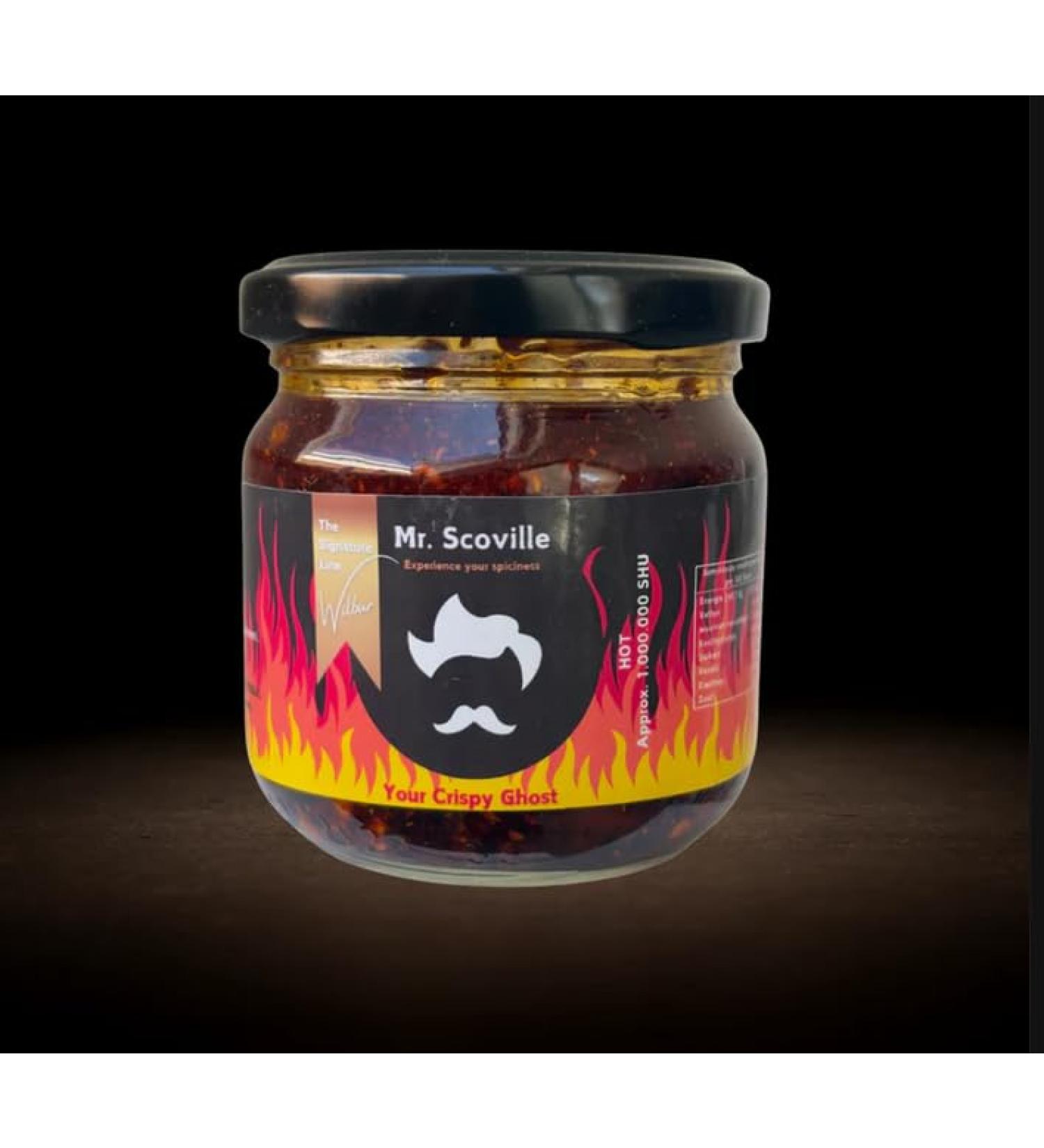 MrScoville Your Crispy Ghost Oil Spicy Chili Oil with Ghost Pepper Crispy Onion and Garlic Smoky and Aromatic