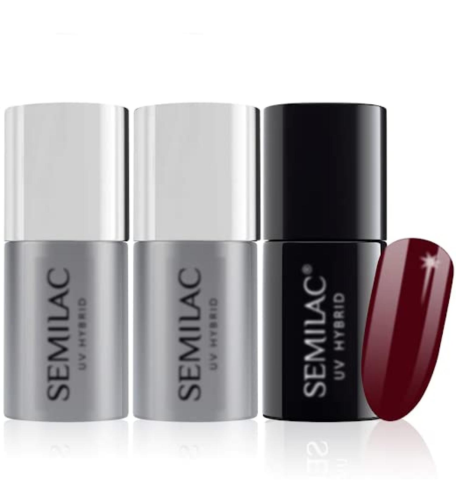 Semilac Base Coat Top Coat & UV Gel Colour Polish. Long Lasting Chip Resistant & Easy To Apply. 028 Classic Vine Colour UV Gel Nail Varnish. Perfect For Manicure or Pedicure. - Buy Online on GoSupps.com