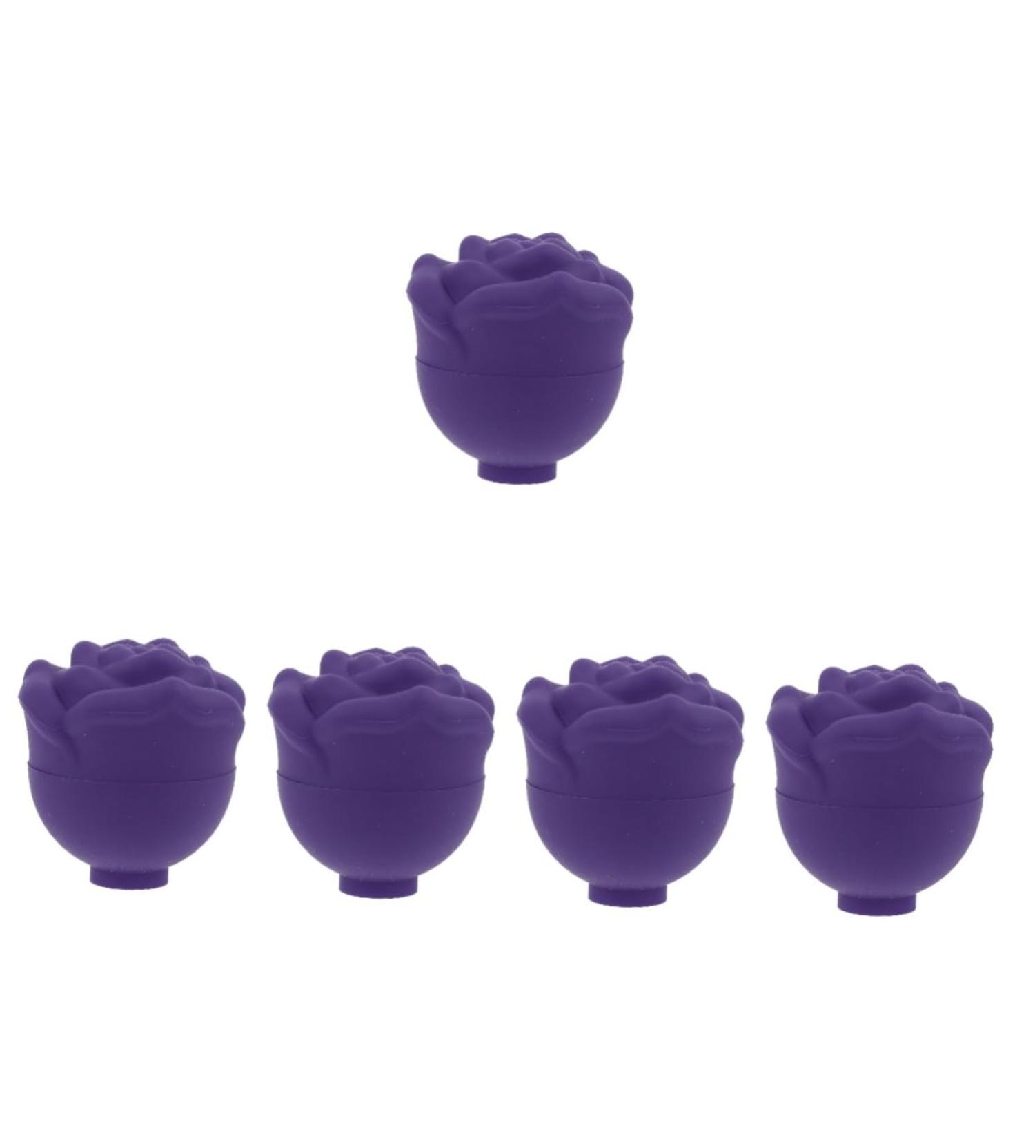 FRCOLOR 5pcs Rose Face Ice Tray - Food Grade Silicone Mini Ice Cube & Chocolate Mold | Portable Ice Roller & Sphere Mould - Buy Online on GoSupps.com