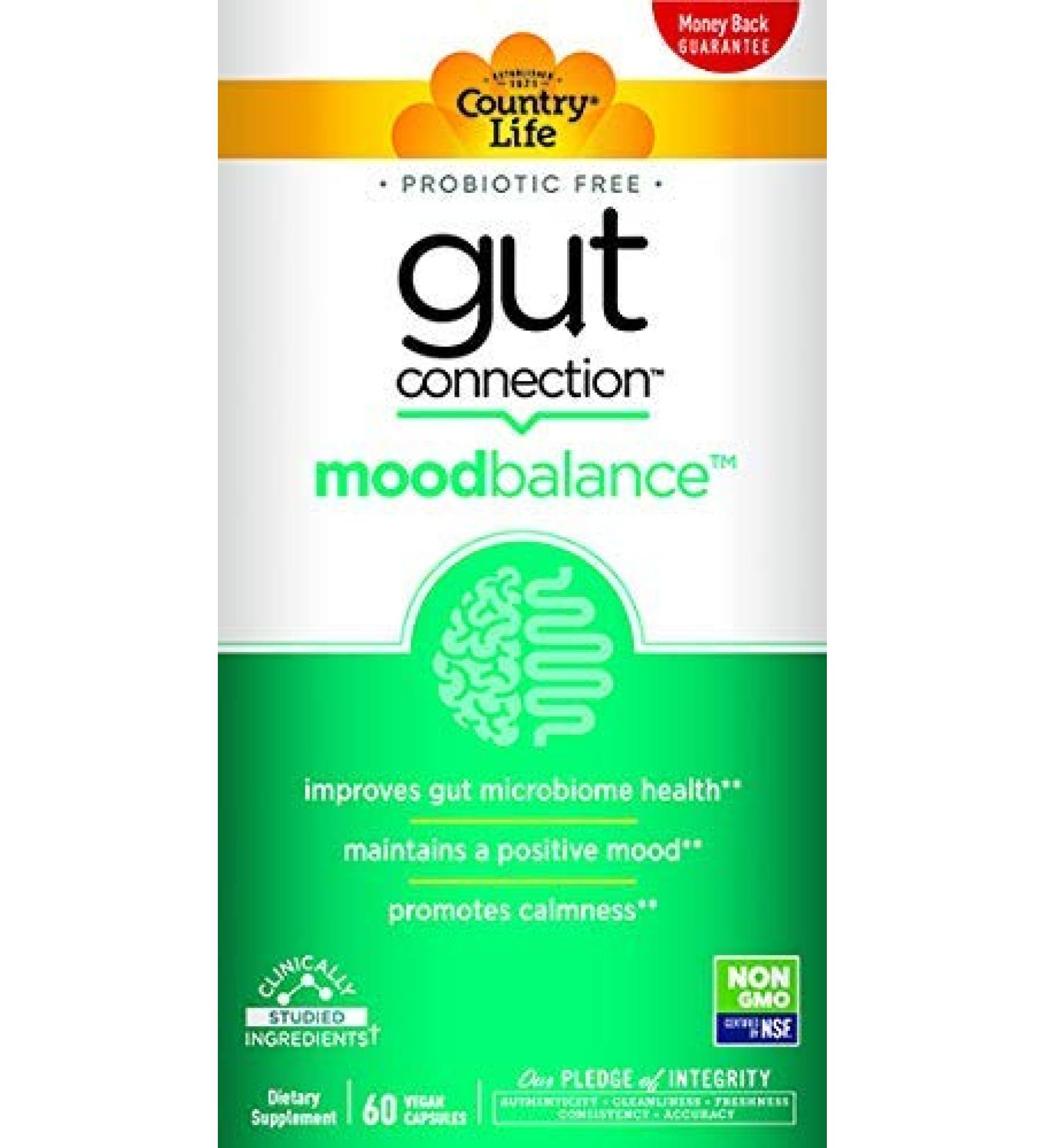 Country Life Gut Connection Mood Balance 60 Vegan Capsules