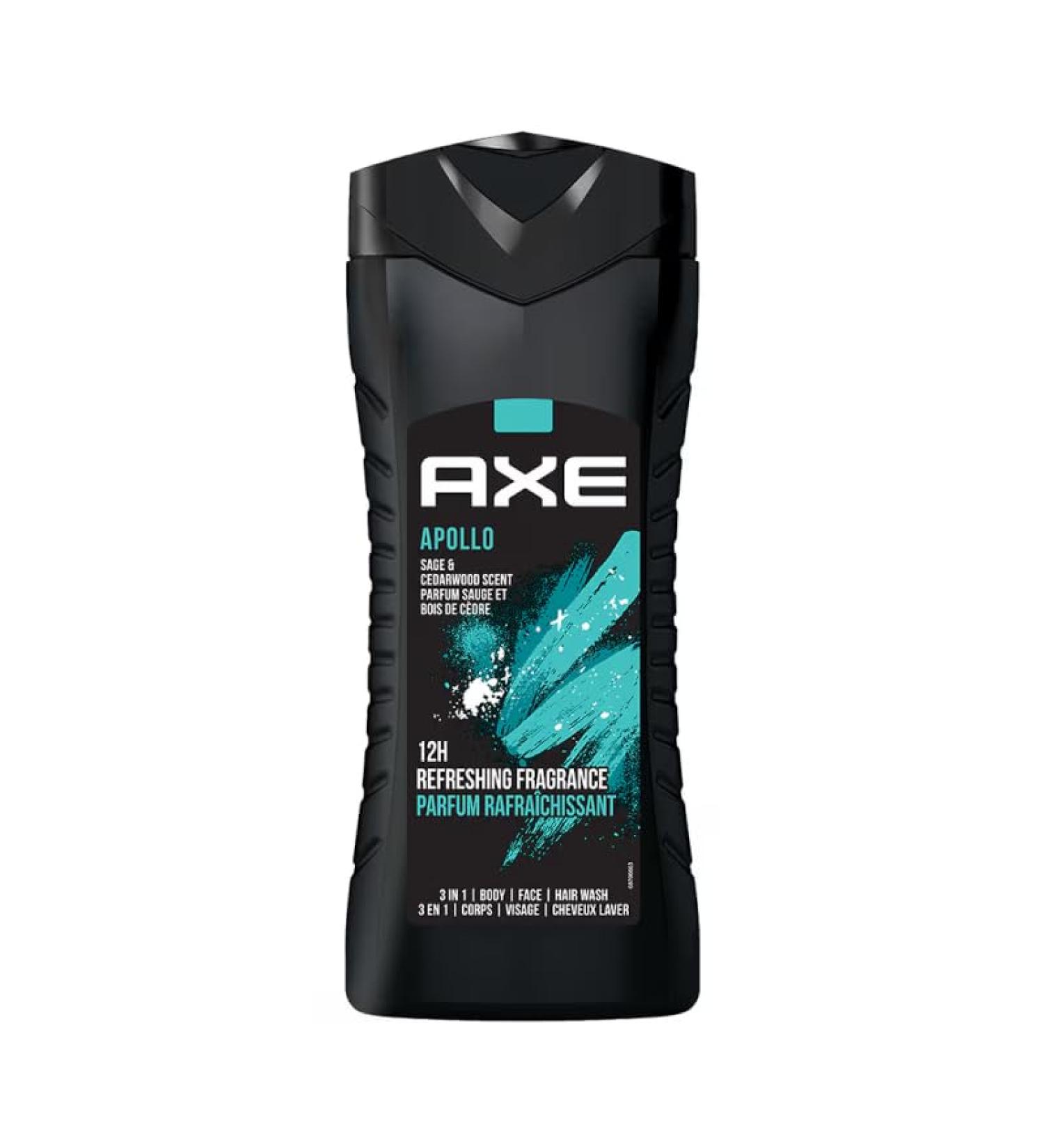 AXE Men Lot de 3 gels douche 3 en 1 Apollo Sage & C darwood Scent 250 ml