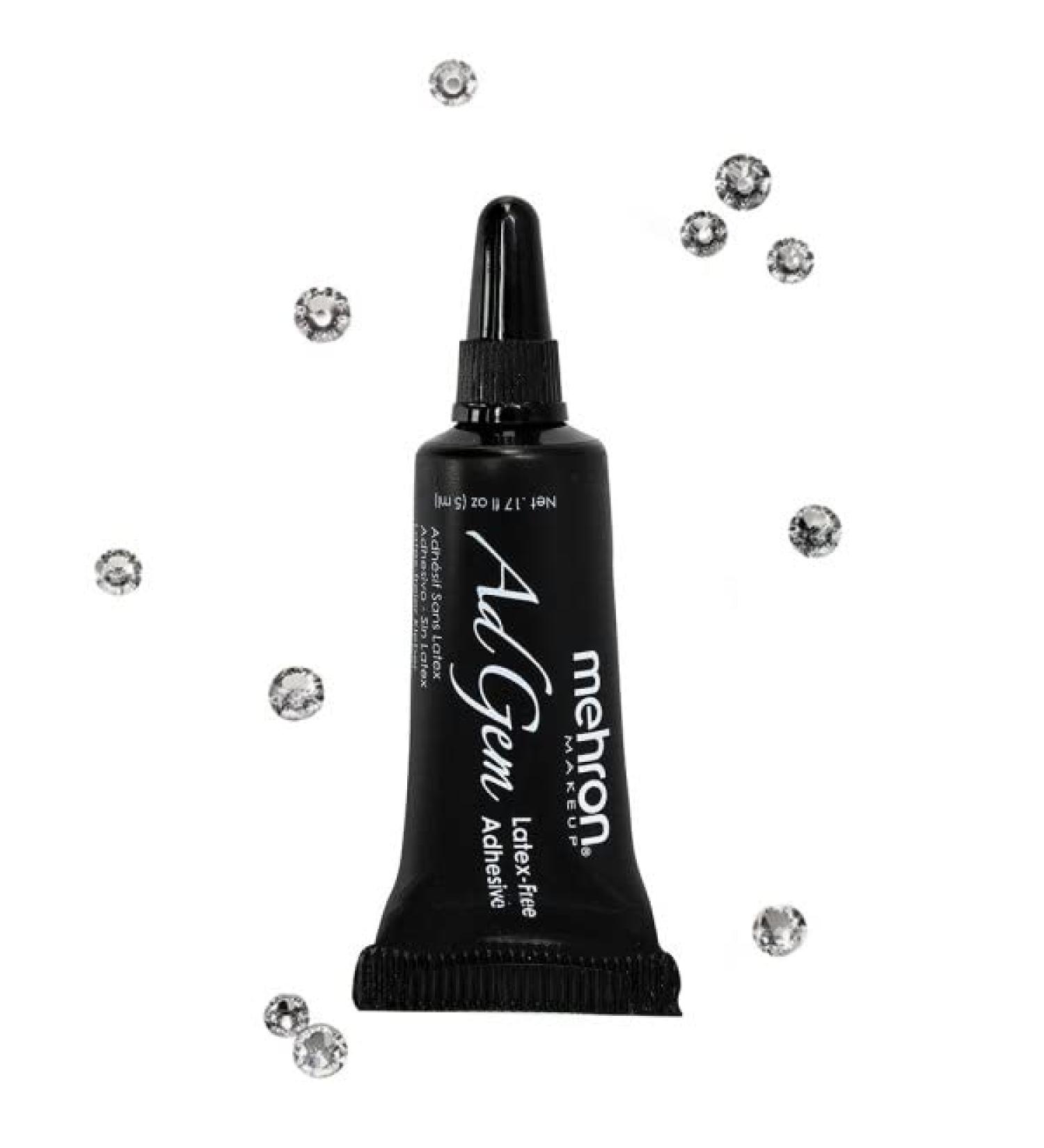 Mehron AdGem Adhesive with 12 Rhinestones - 0.17 oz | Long-lasting Makeup Adhesive - Buy Online on GoSupps.com