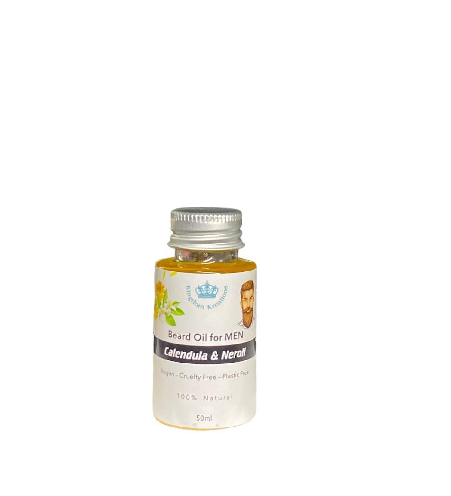 100% Natural Beard Oil for Men - Calendula and Neroli