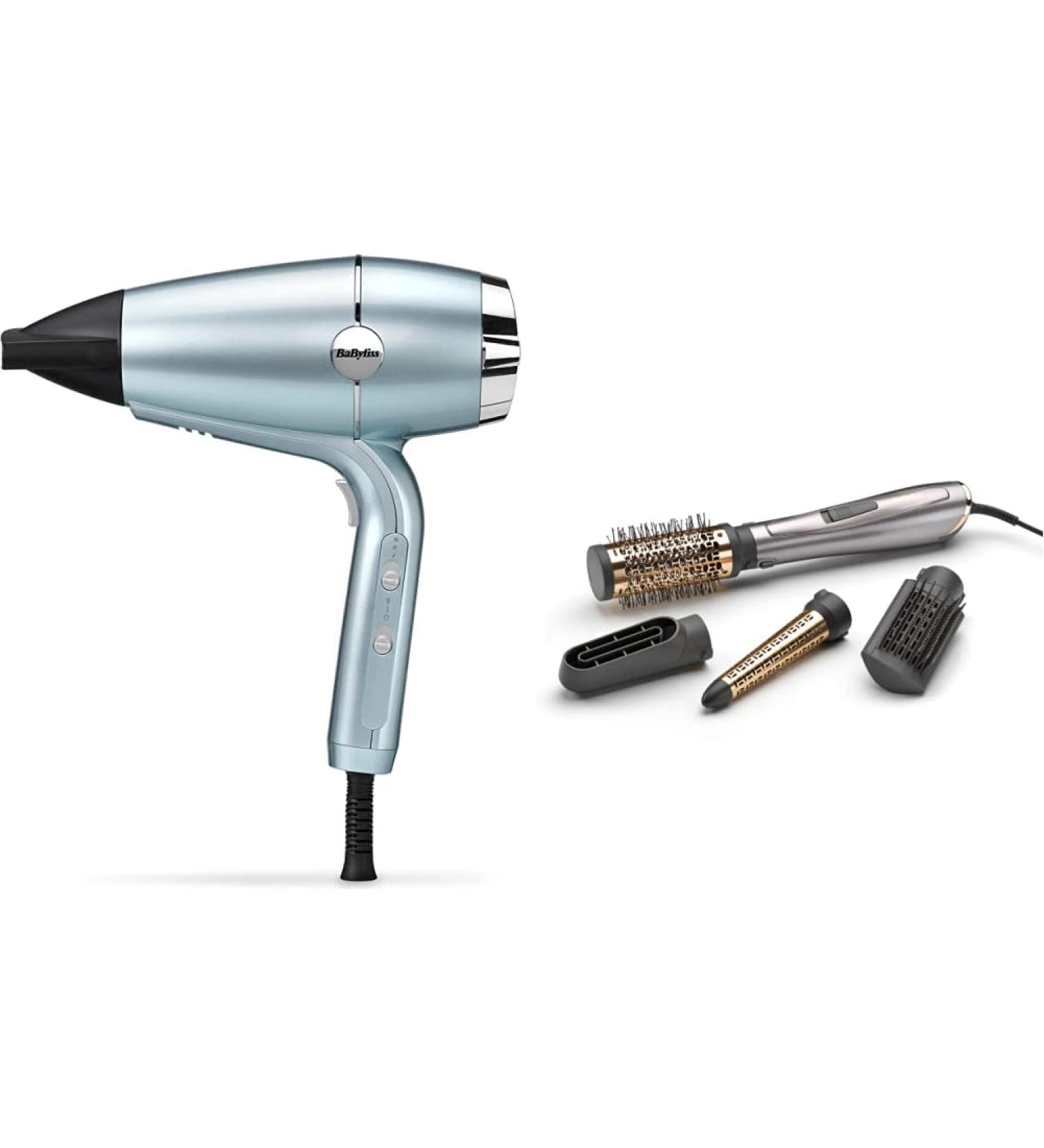 Buy Babyliss Hydro-Fusion Hair Dryer & Air Style 1000 Brush Bundle | Advanced Plasma Ion Technology | Ionic Hair Dryer with 4 Attachments - International Shipping Available - Buy Online on GoSupps.com