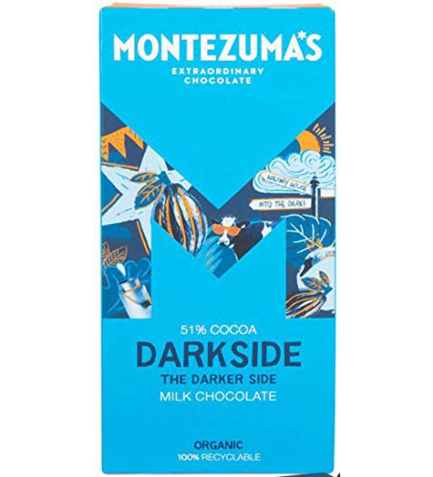 Montezuma's Darkside 51% Cocoa Milk Chocolate Boxes 90g (Pack of 6)