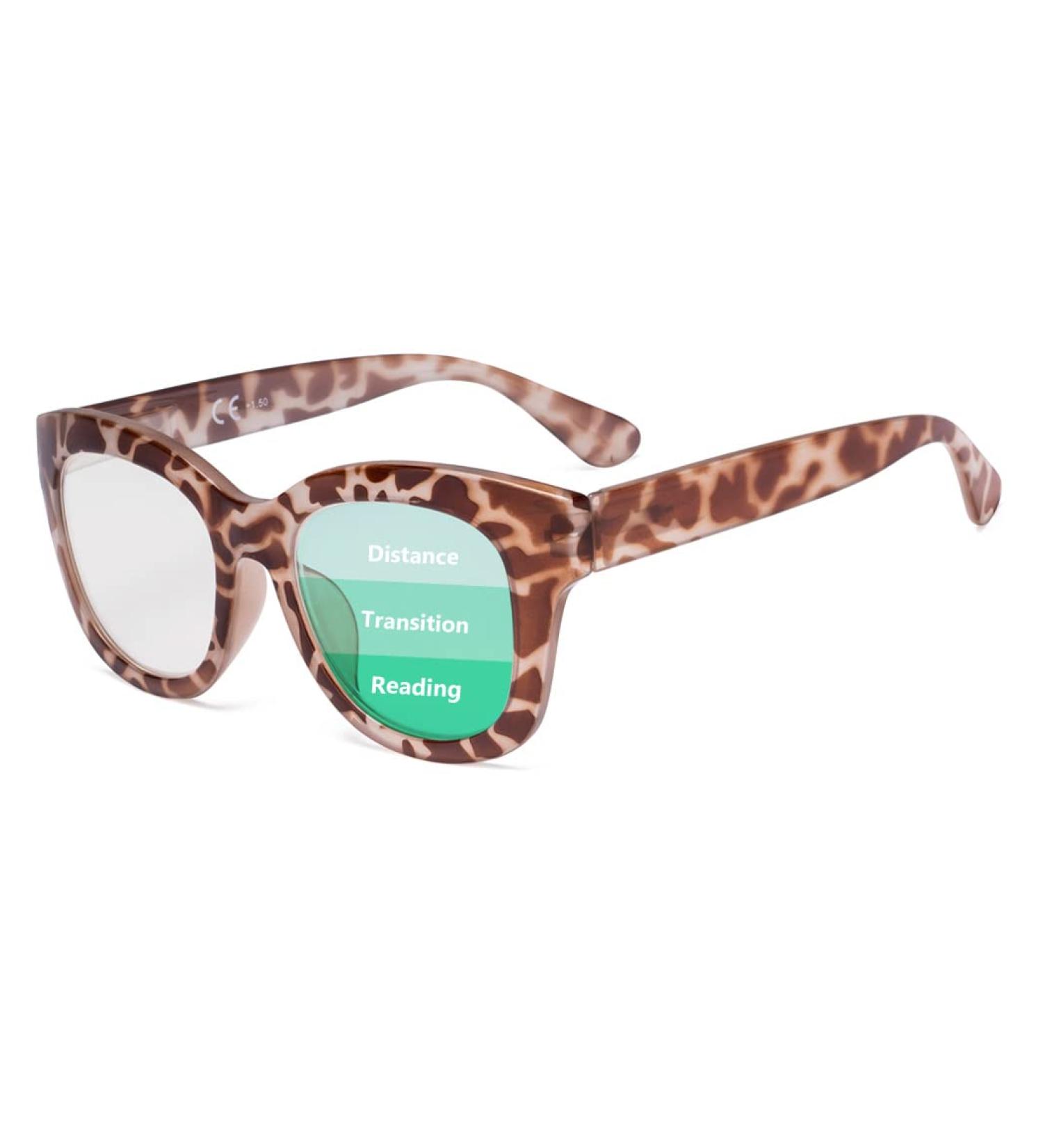 Eyekepper Progressive Readers Women - UV Protection Multifocus Computer Glasses - Noline Trifocal Reading +1.75 Brown/Tortoise - Buy Online on GoSupps.com