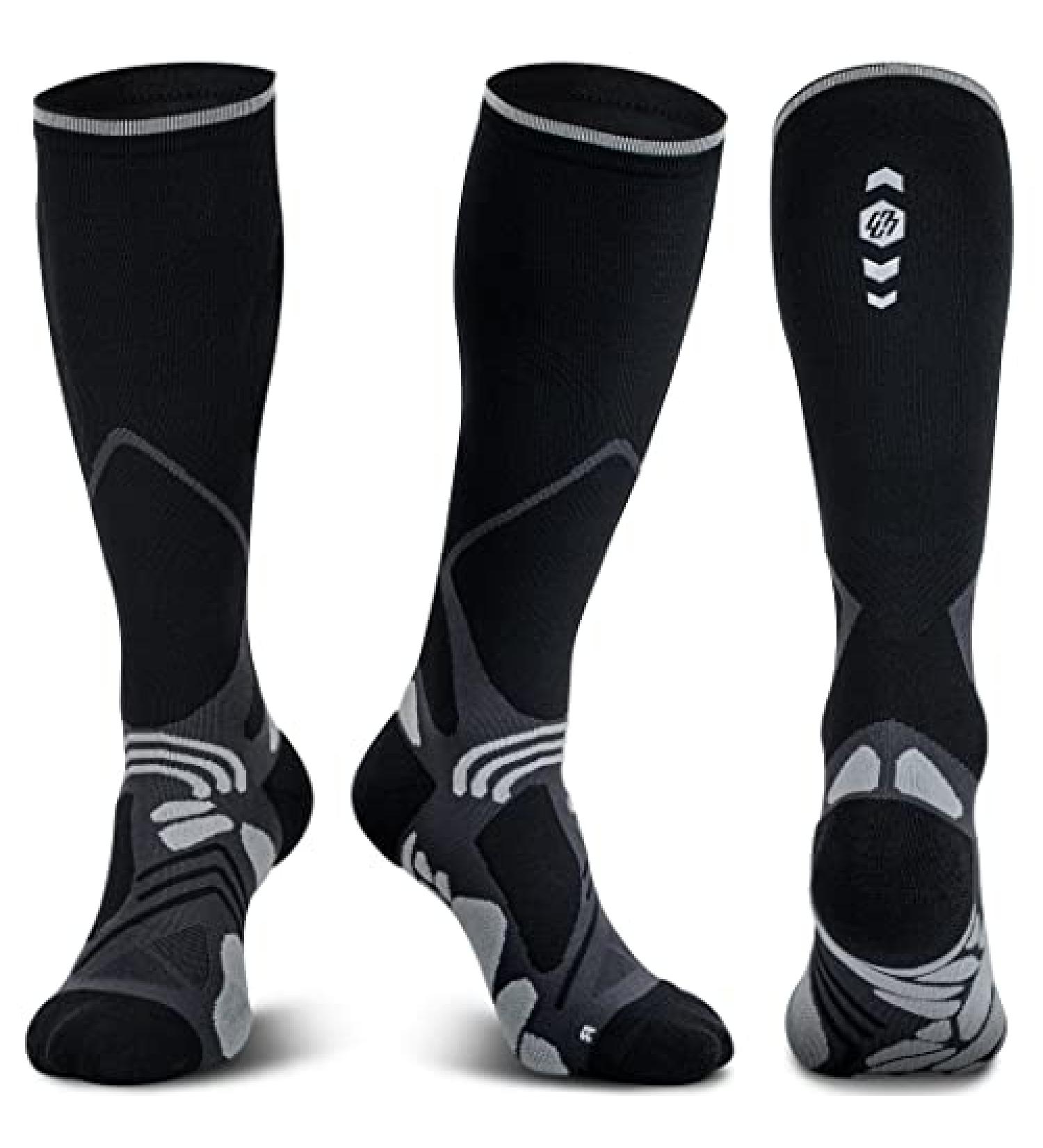 Medical Compression Socks 20-30 mmHg | Seamless Wicking | Small-Medium Black | Nurse Pregnancy Travel | 1 Pair - Buy Online on GoSupps.com