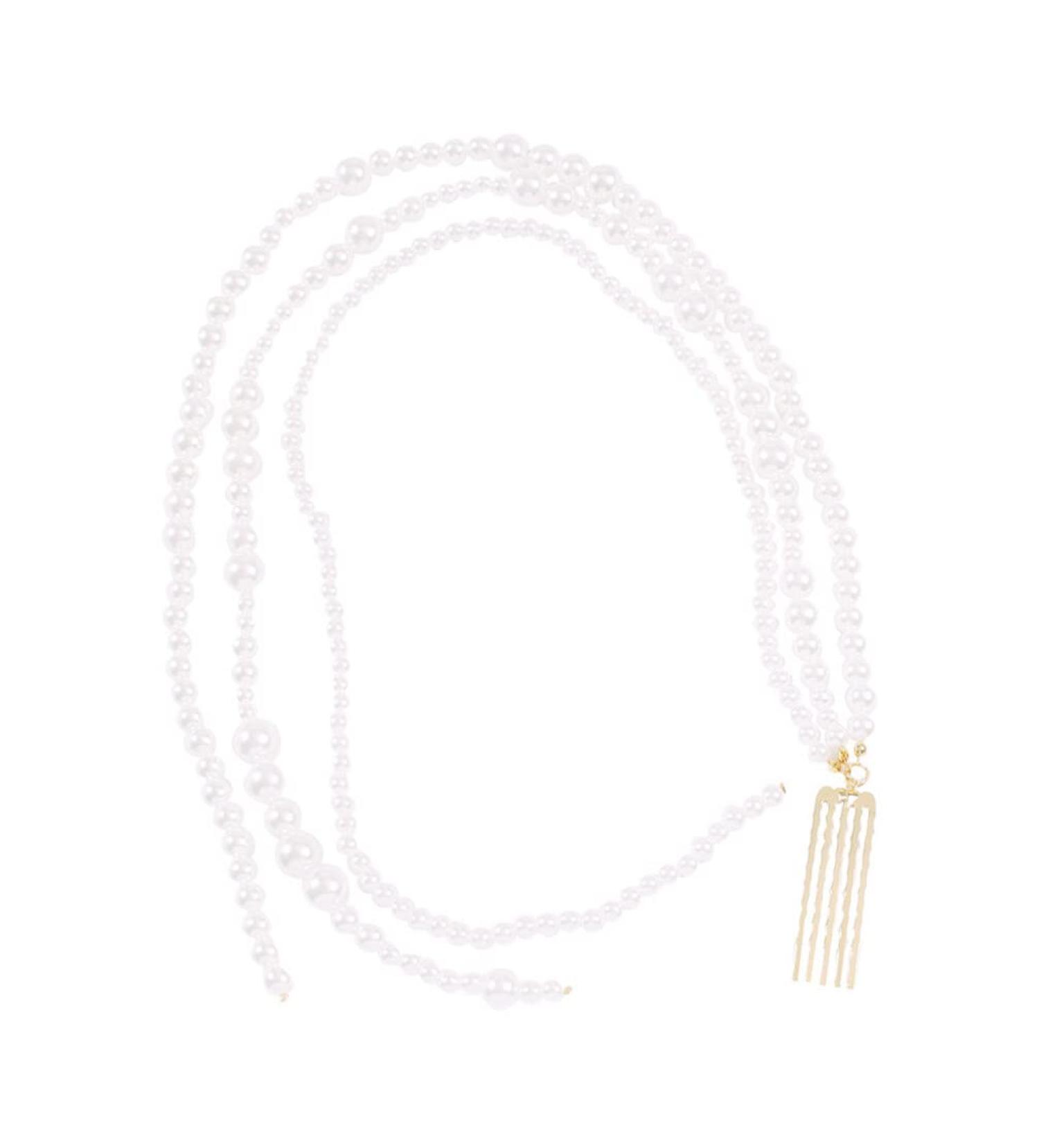 Beatifufu 1pc String Tassel Trim Hair Decorations Womens Barrettes for Hair Women's Hair Clips Hair Clips for Girls Bridal Hair Clip Wedding Decoration Long Hairpin White Pearl Bride To Hang - Buy Online on GoSupps.com