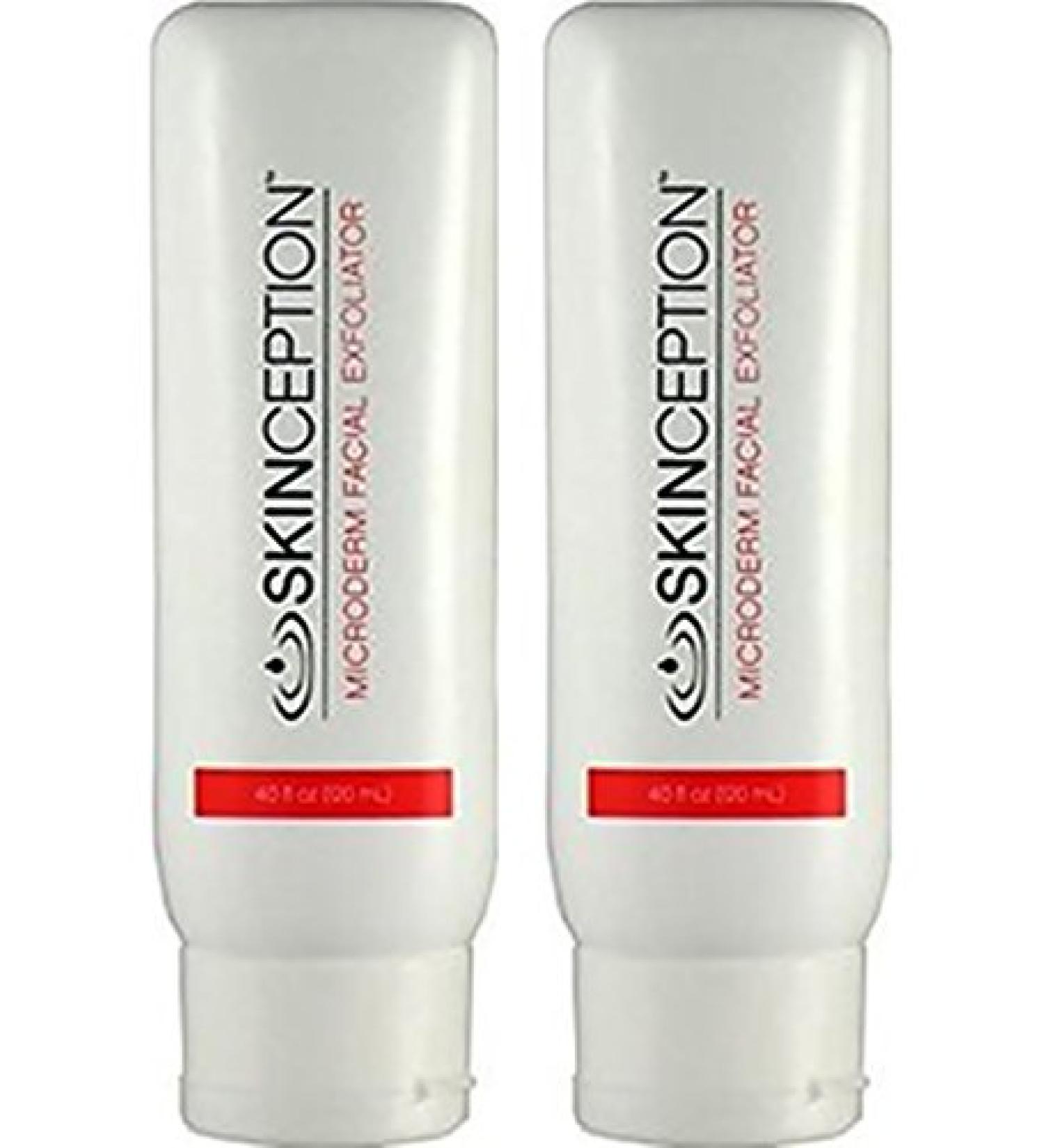 Microderm Facial Exfoliator Anti-Aging Exfoliating Skin Cleanser Cream by Skinception 4oz. - 2 Pack