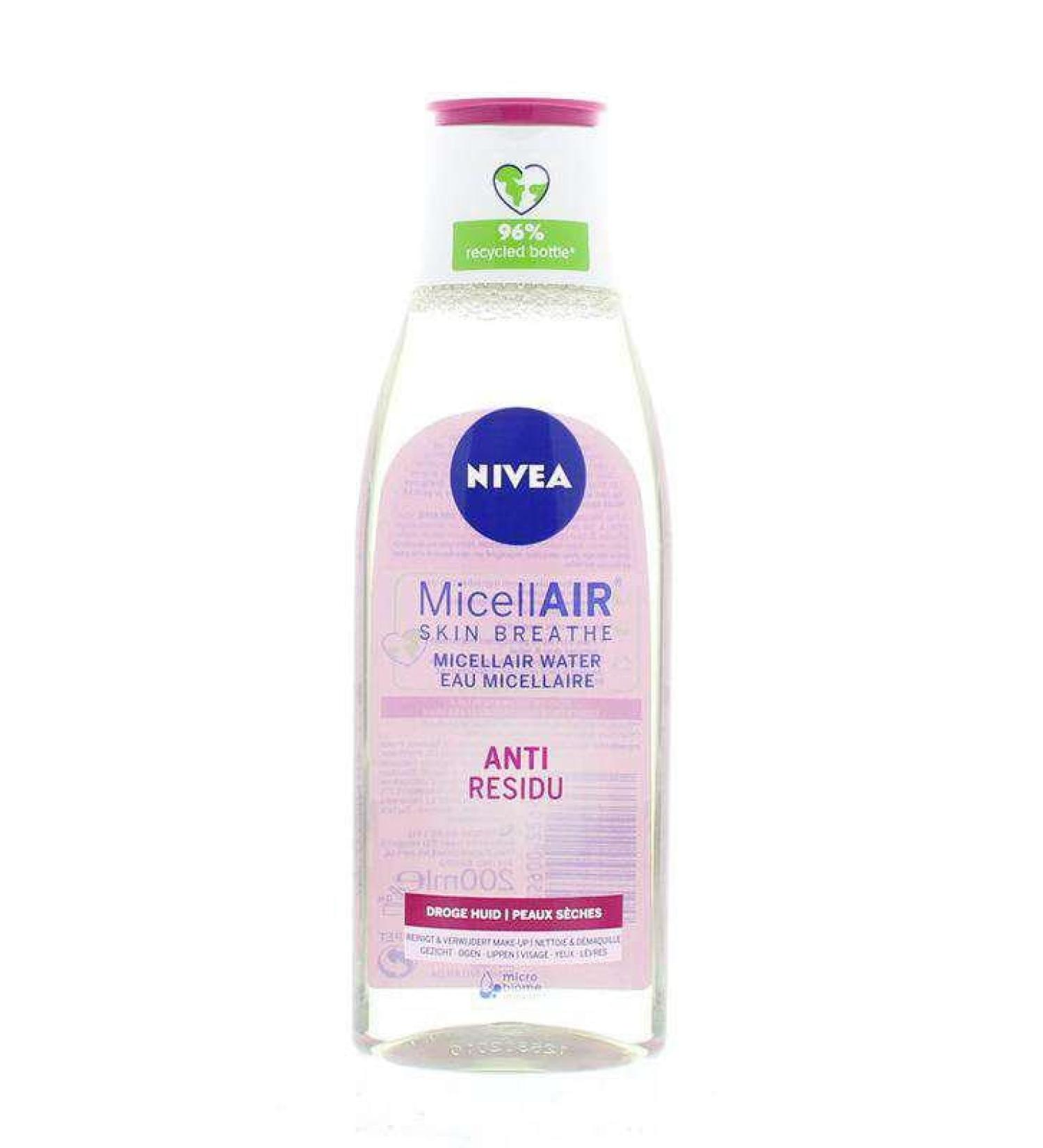 Nivea Eau micellaire - D maquillant pour peaux s ches - Lot de 6 (6 x 200 ml)