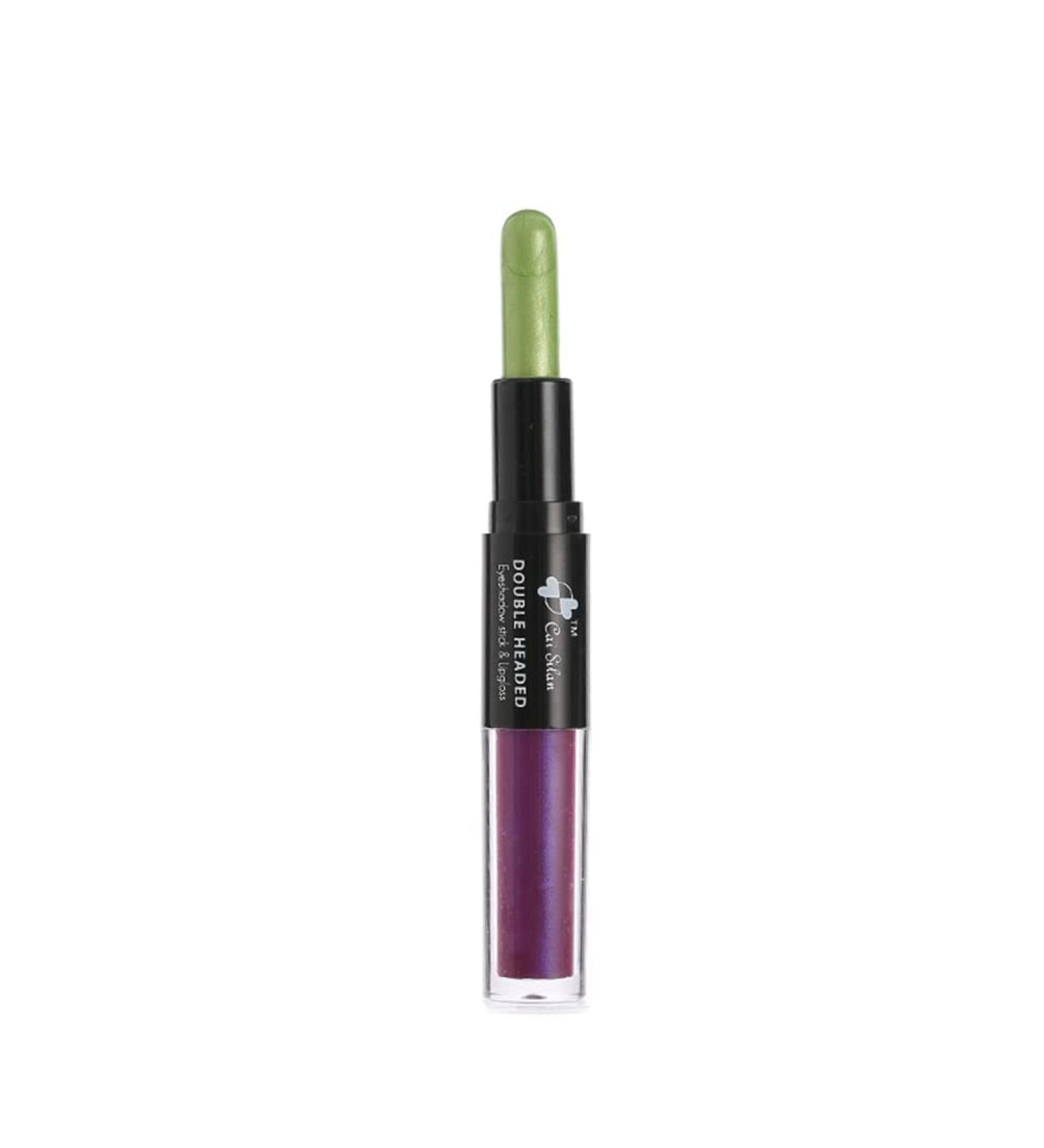Verdant Touch Eyeshadow 2 in 1 Dual-ended Waterproof Eye Shadow and Lipstick Cosmetic Tool 12#