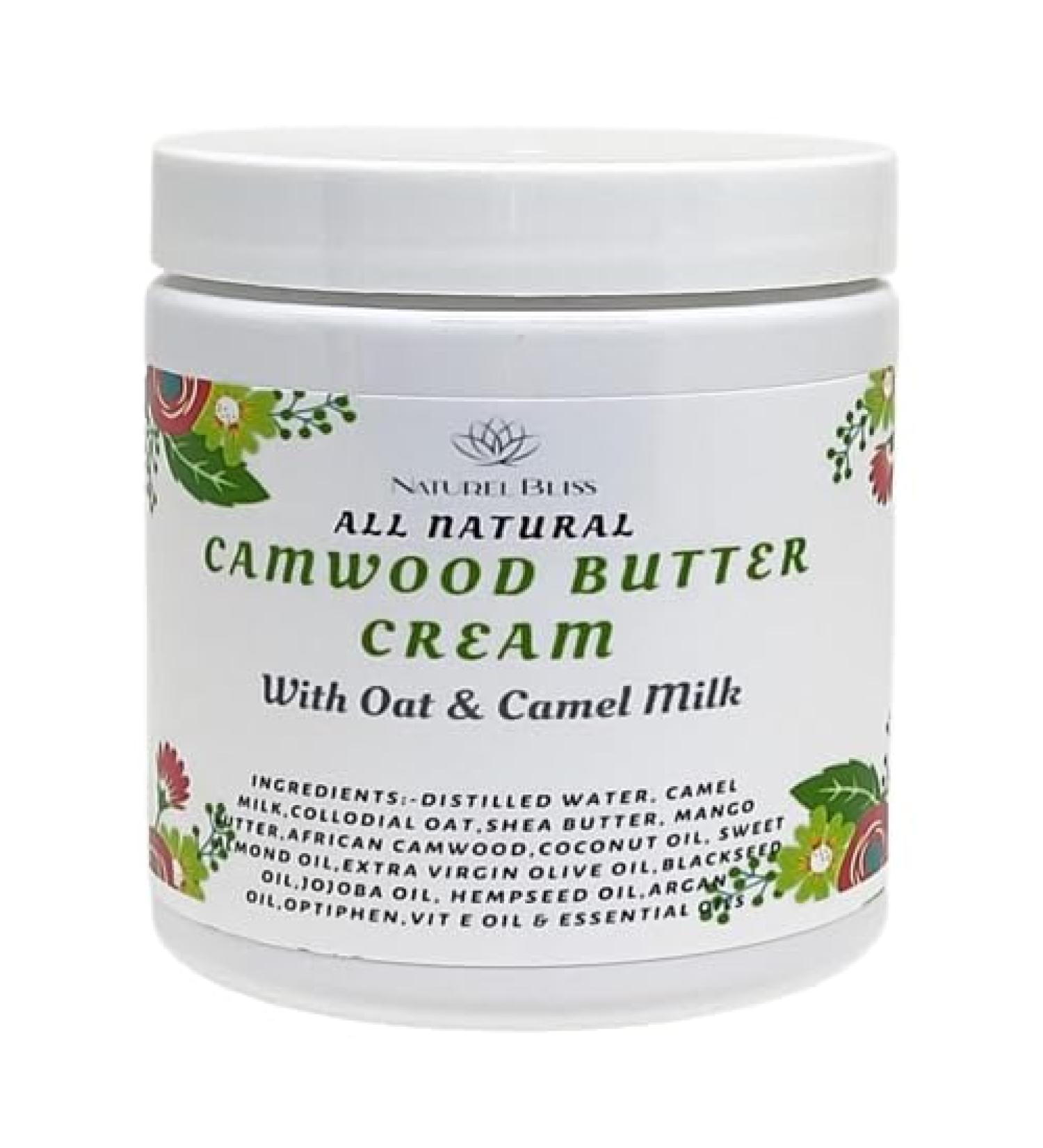 All Natural Camwood Butter Cream|Made with Oat & Camel Milk|Super Moisturizing|All Skin type (Scented 8 oz) Scented 8 Ounce