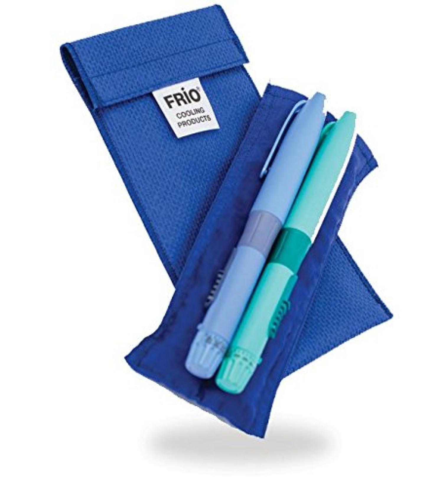 Frio Cooling Wallet - Duo - Blue - Keep Insulin Cool More Than 45 Hours Without Ever Needing Refrigeration! Accept NO Imitation!-Low Shipping Rates-